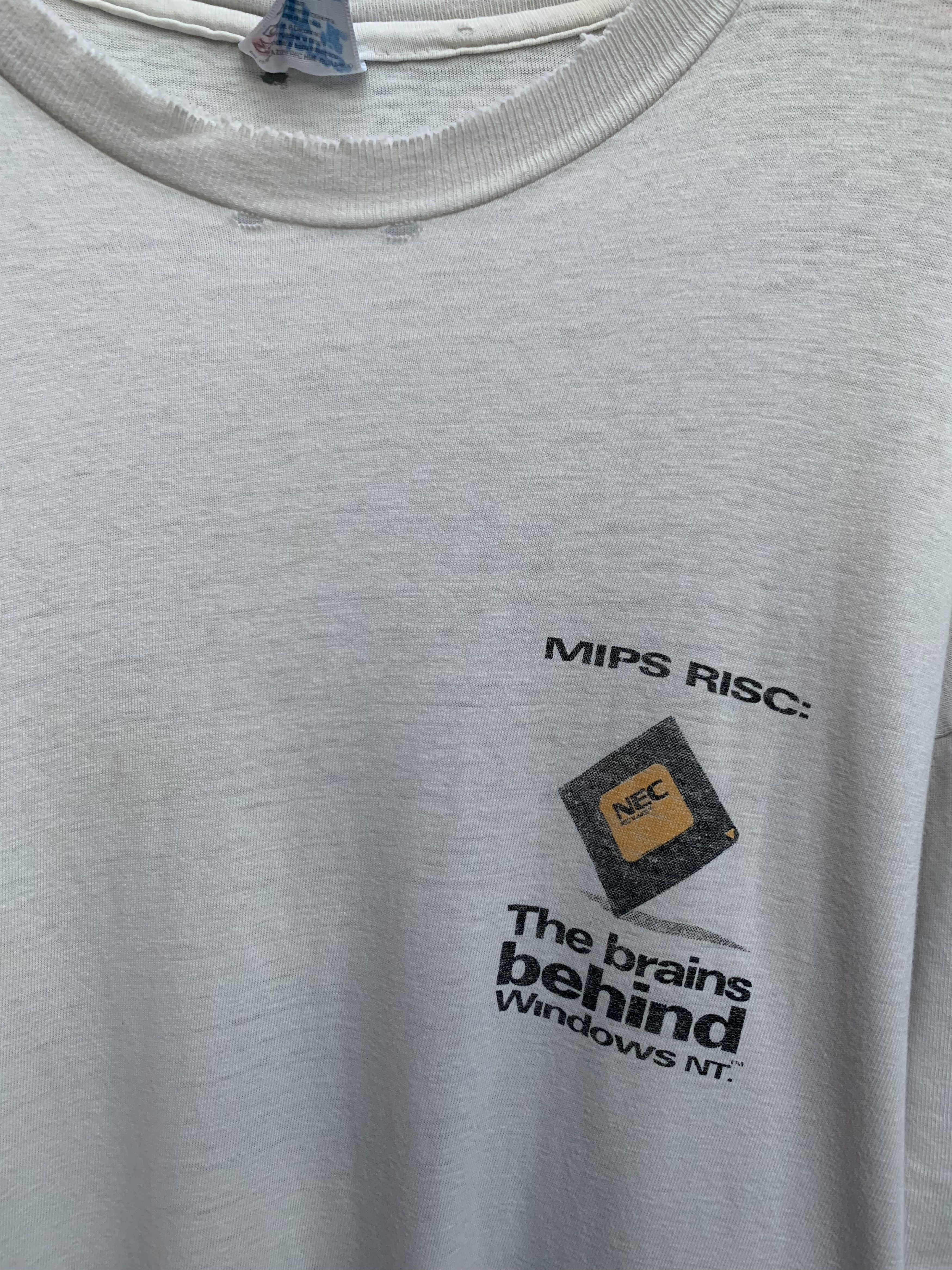 Microsoft Vintage 90s Microsoft Windows NT NEC MIPS Computer Tee Size US L / EU 52-54 / 3 - 4 Thumbnail