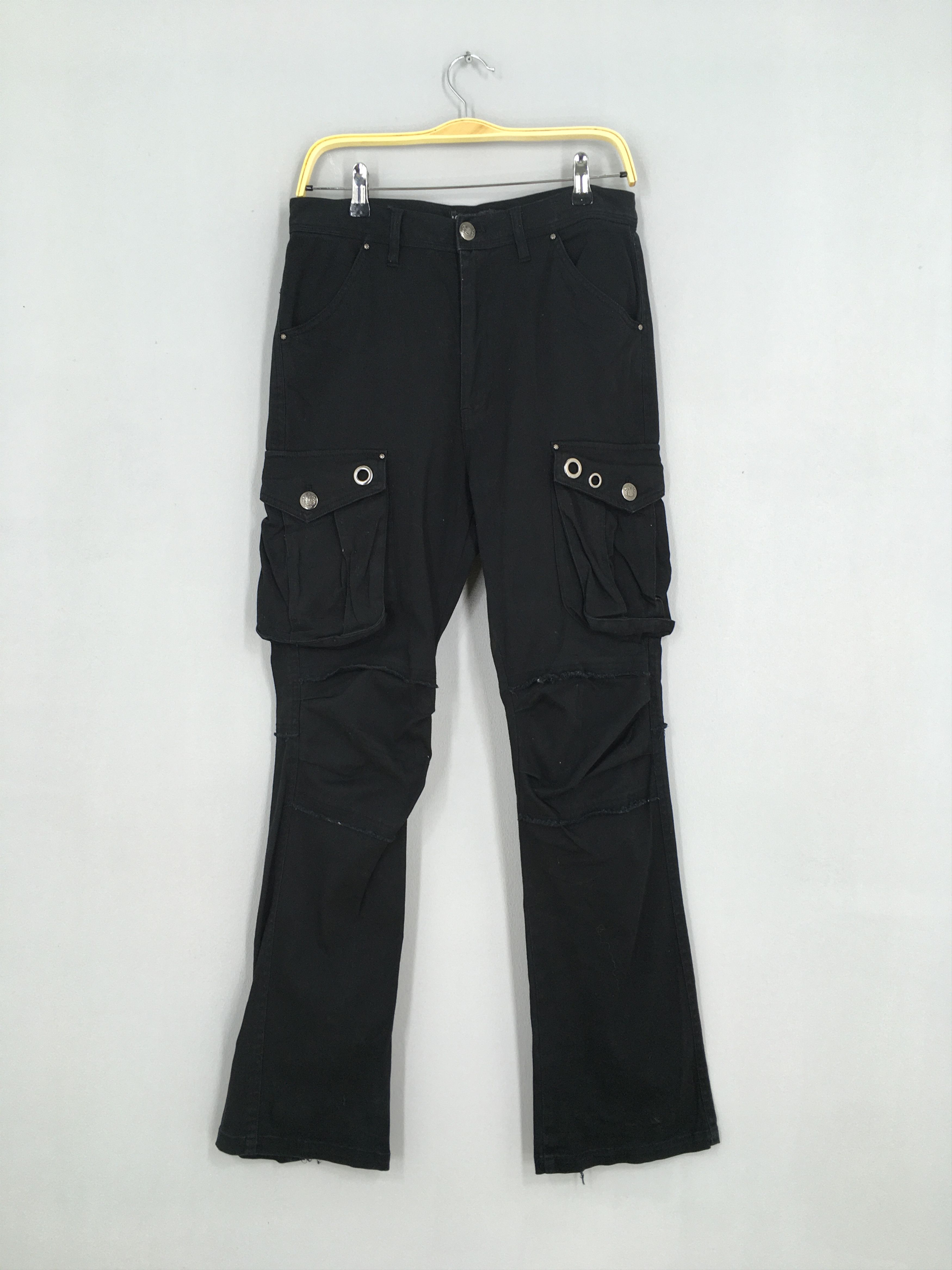 image of Designer Size 30X29.5 Black Cargo Pants Surplus, Men's