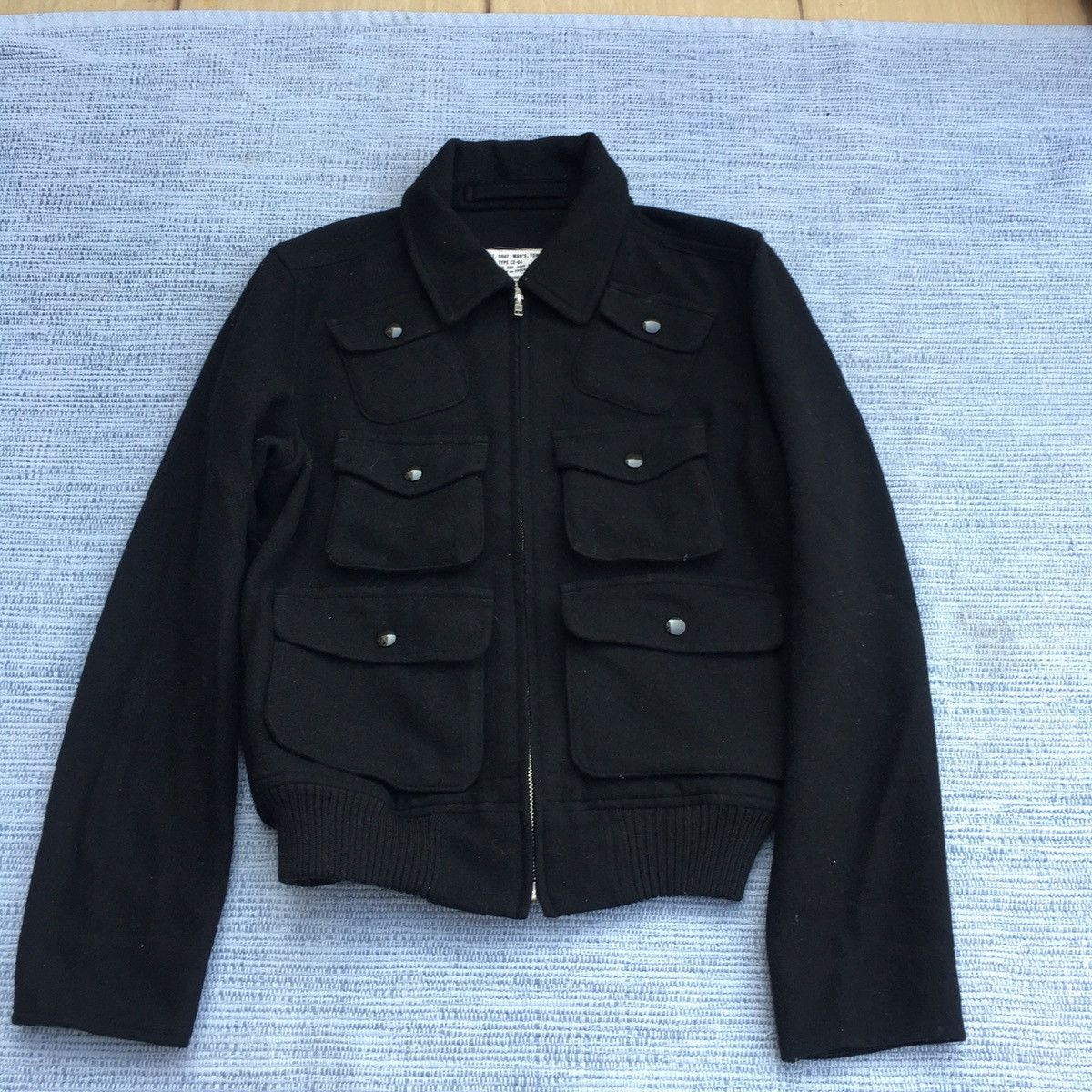 image of Cabane De Zucca x Issey Miyake Black Wool Six Pocket Aw2006, Men's (Size Small)