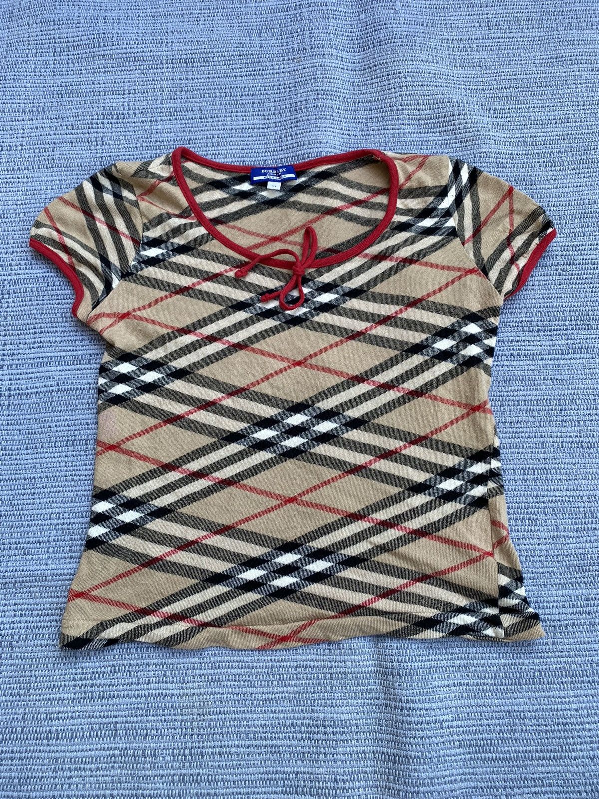 image of Burberry x Vintage Nova Check Top in Nova Checked, Women's (Size Medium)
