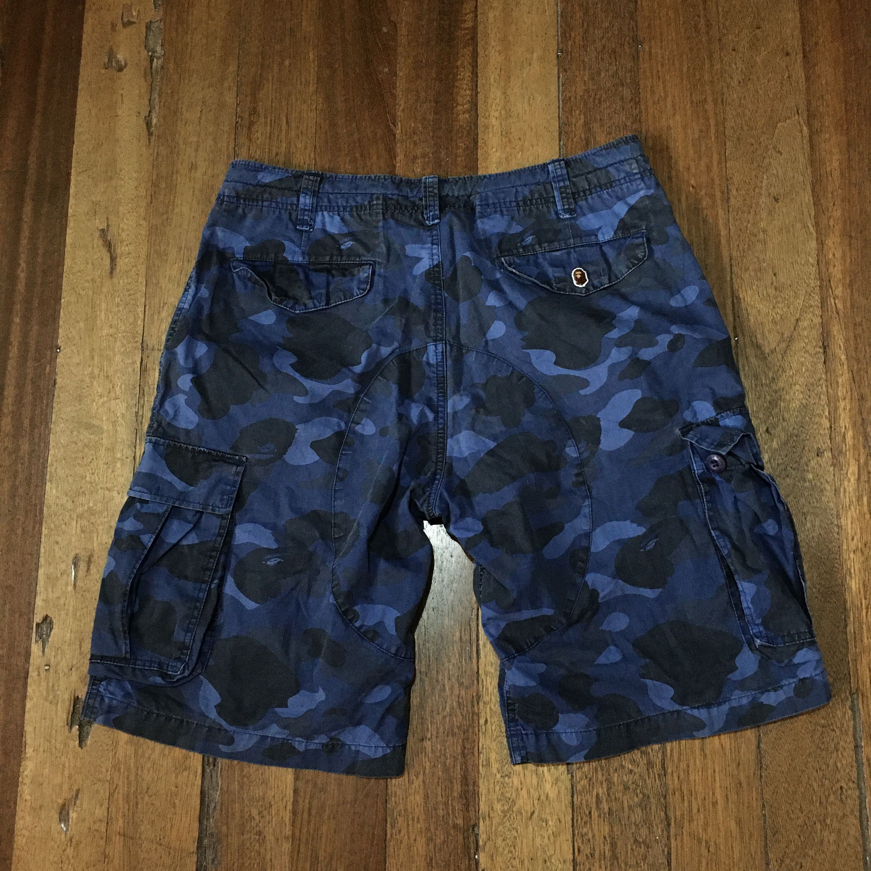 Bape OG Bape Blue Camo Cargo short Size US 34 / EU 50 - 2 Thumbnail