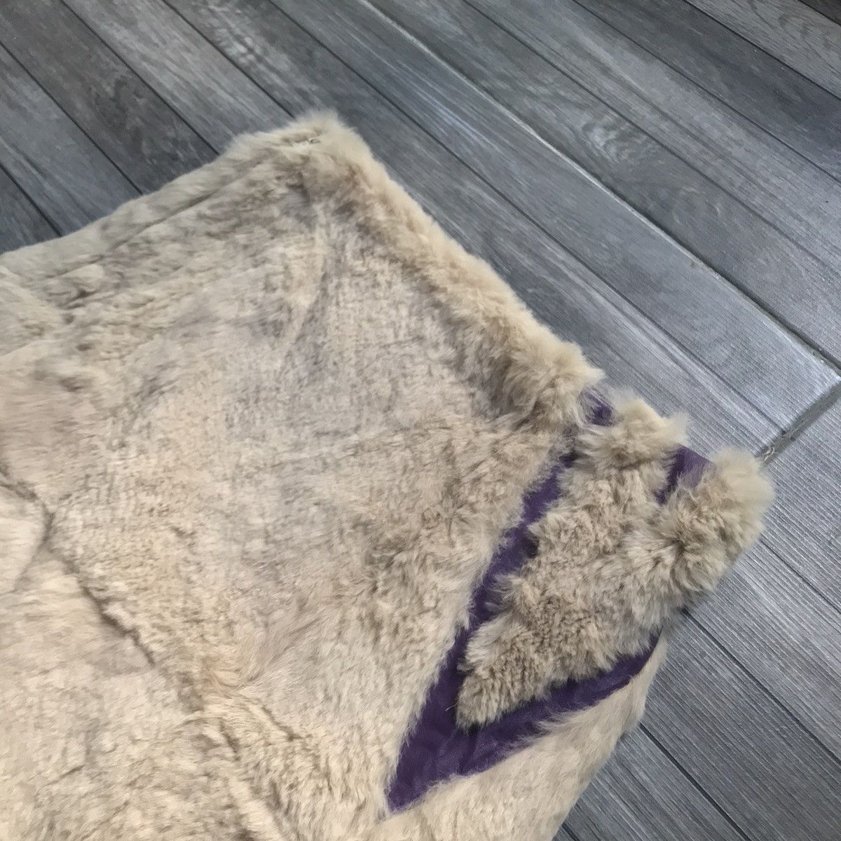 Versace × Vintage VERSACE RABBIT FUR SKIRT Size 27" / US 4 / IT 40 - 2 Thumbnail