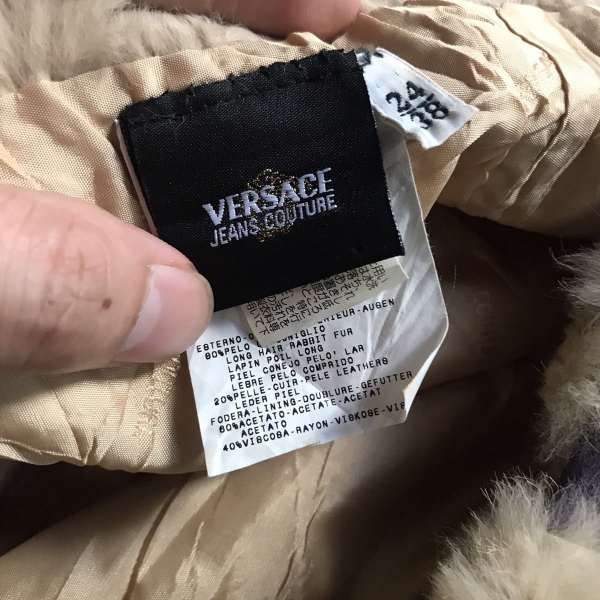 Versace × Vintage VERSACE RABBIT FUR SKIRT Size 27" / US 4 / IT 40 - 5 Thumbnail