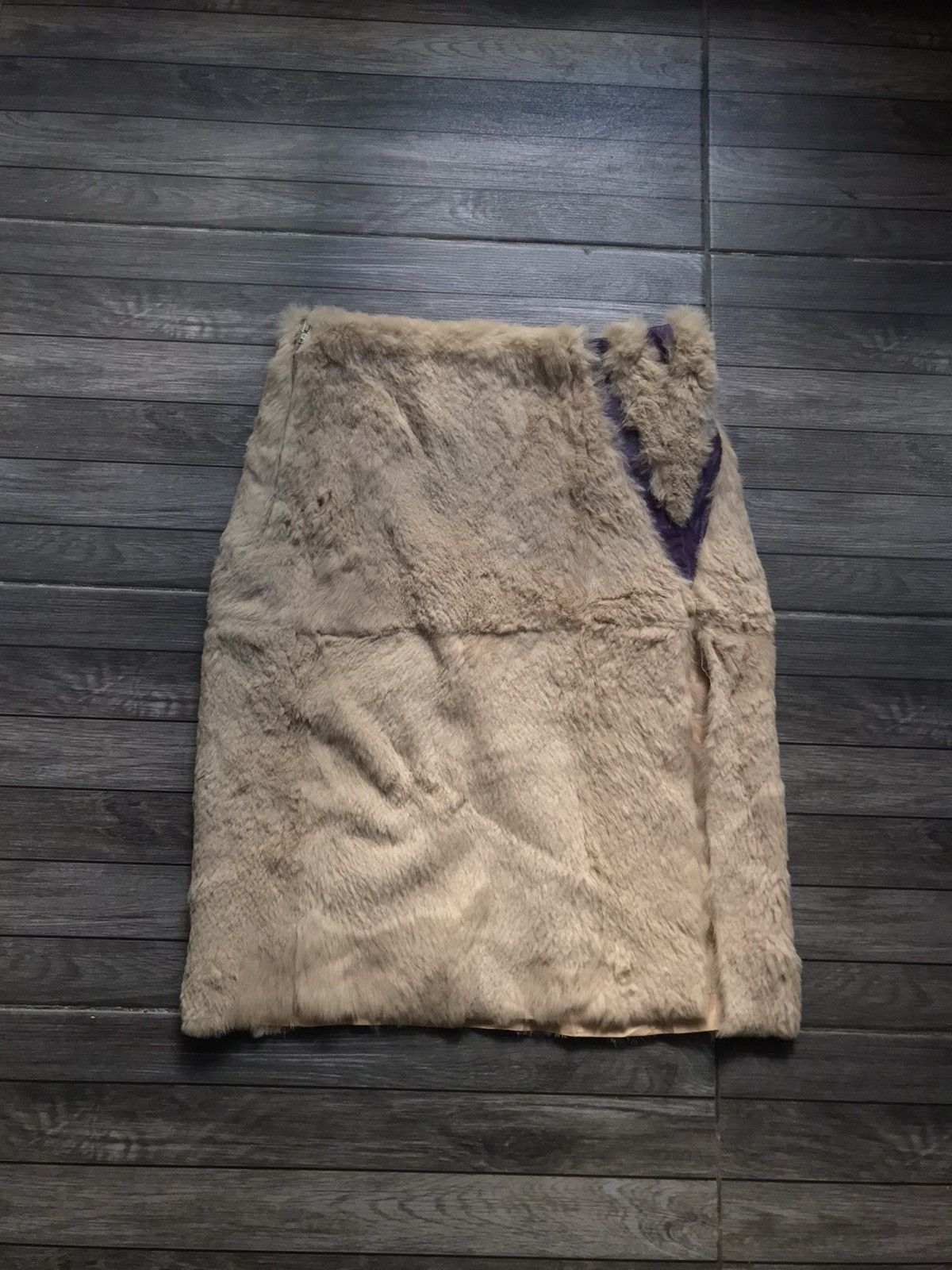 Versace × Vintage VERSACE RABBIT FUR SKIRT Size 27" / US 4 / IT 40 - 1 Thumbnail