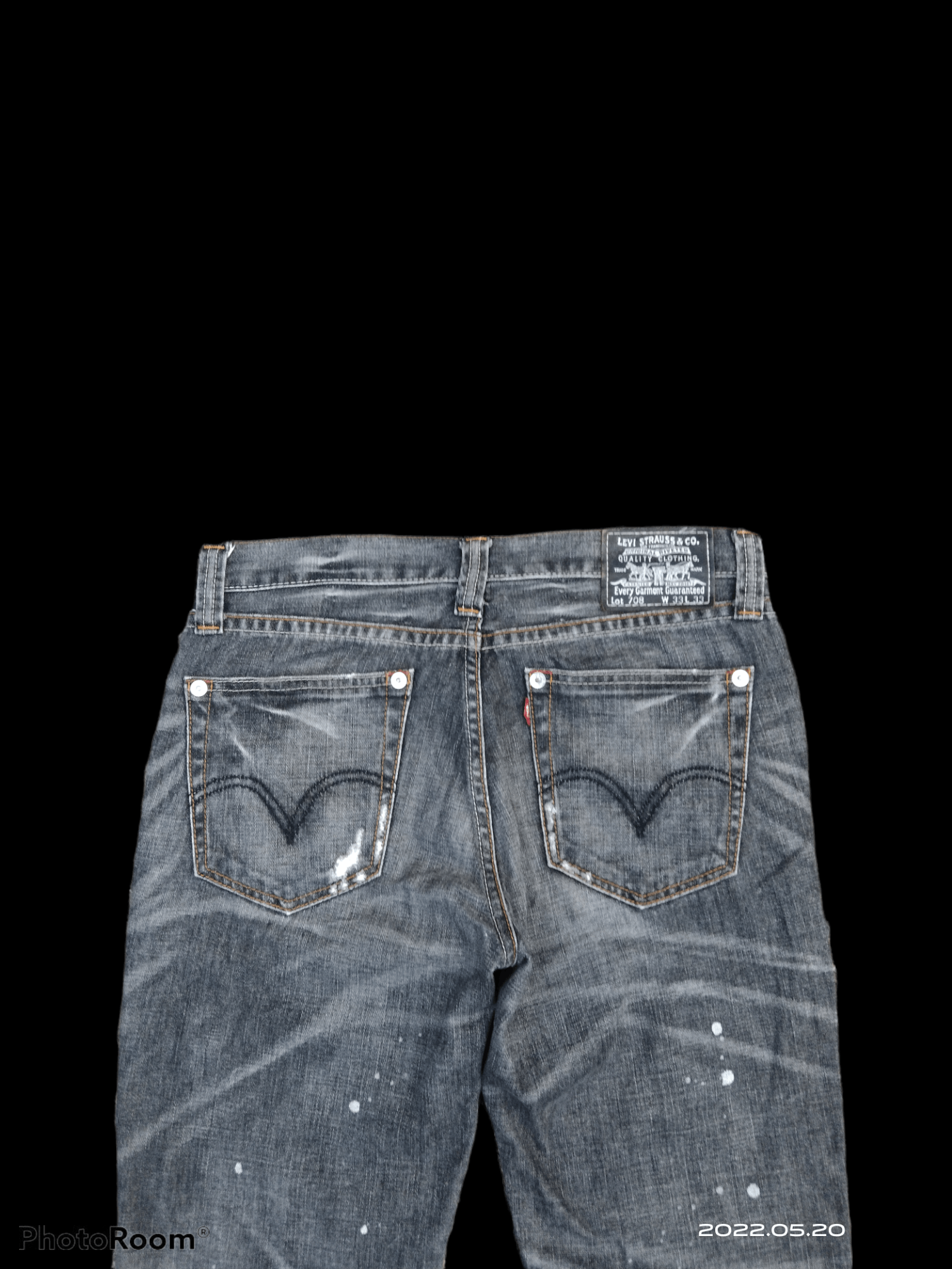 Levi's FLARED🔥DISTRESSED SPLATTER LEVIS LOT 708 DENIM PANTS Size US 32 / EU 48 - 4 Thumbnail