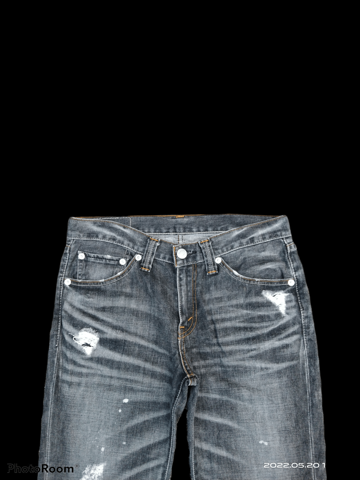 Levi's FLARED🔥DISTRESSED SPLATTER LEVIS LOT 708 DENIM PANTS Size US 32 / EU 48 - 3 Thumbnail