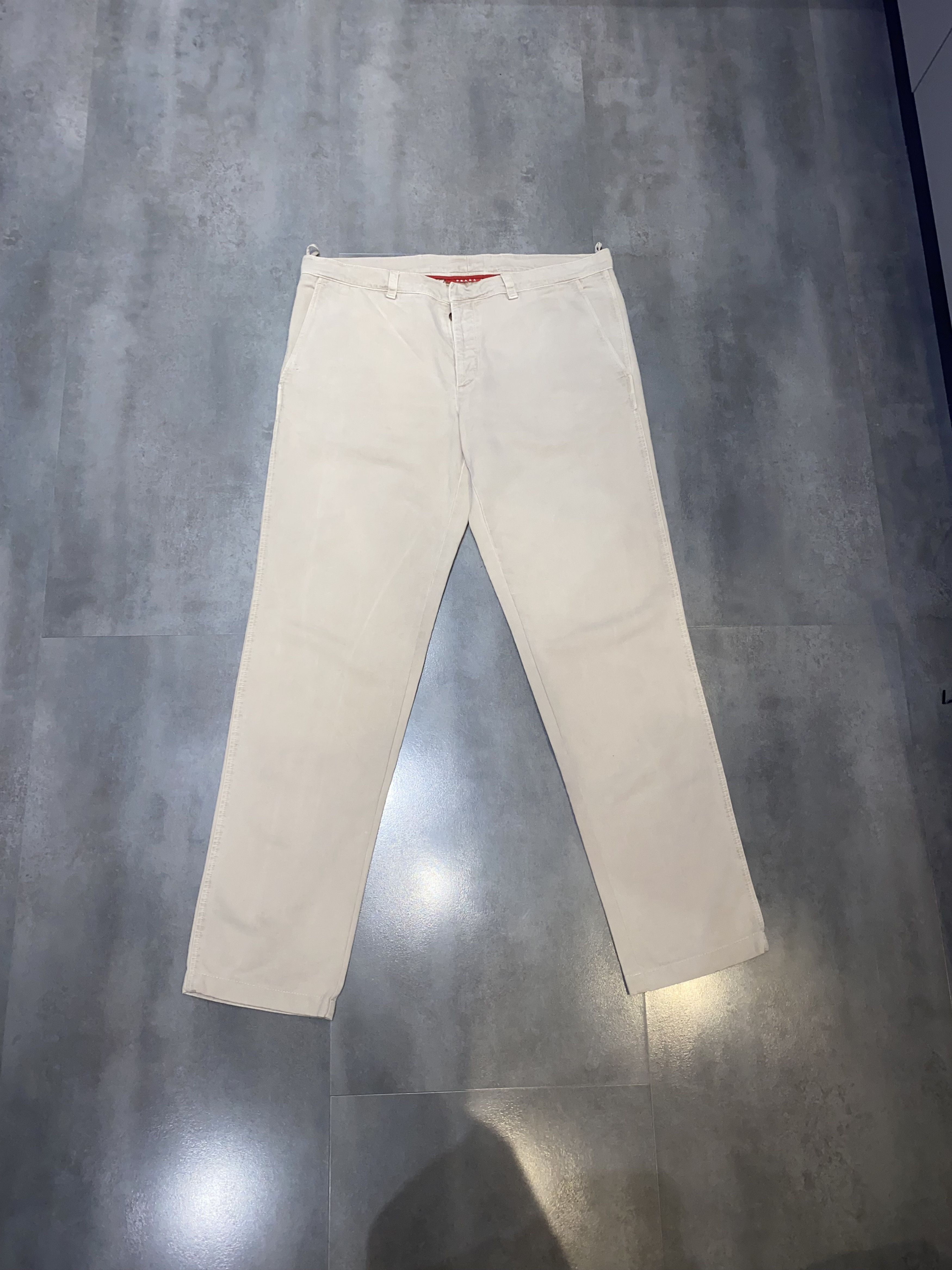 Prada AW06 Prada Brown Tab Logo Curduroy Cream Pants Size US 36 / EU 52 - 4 Thumbnail