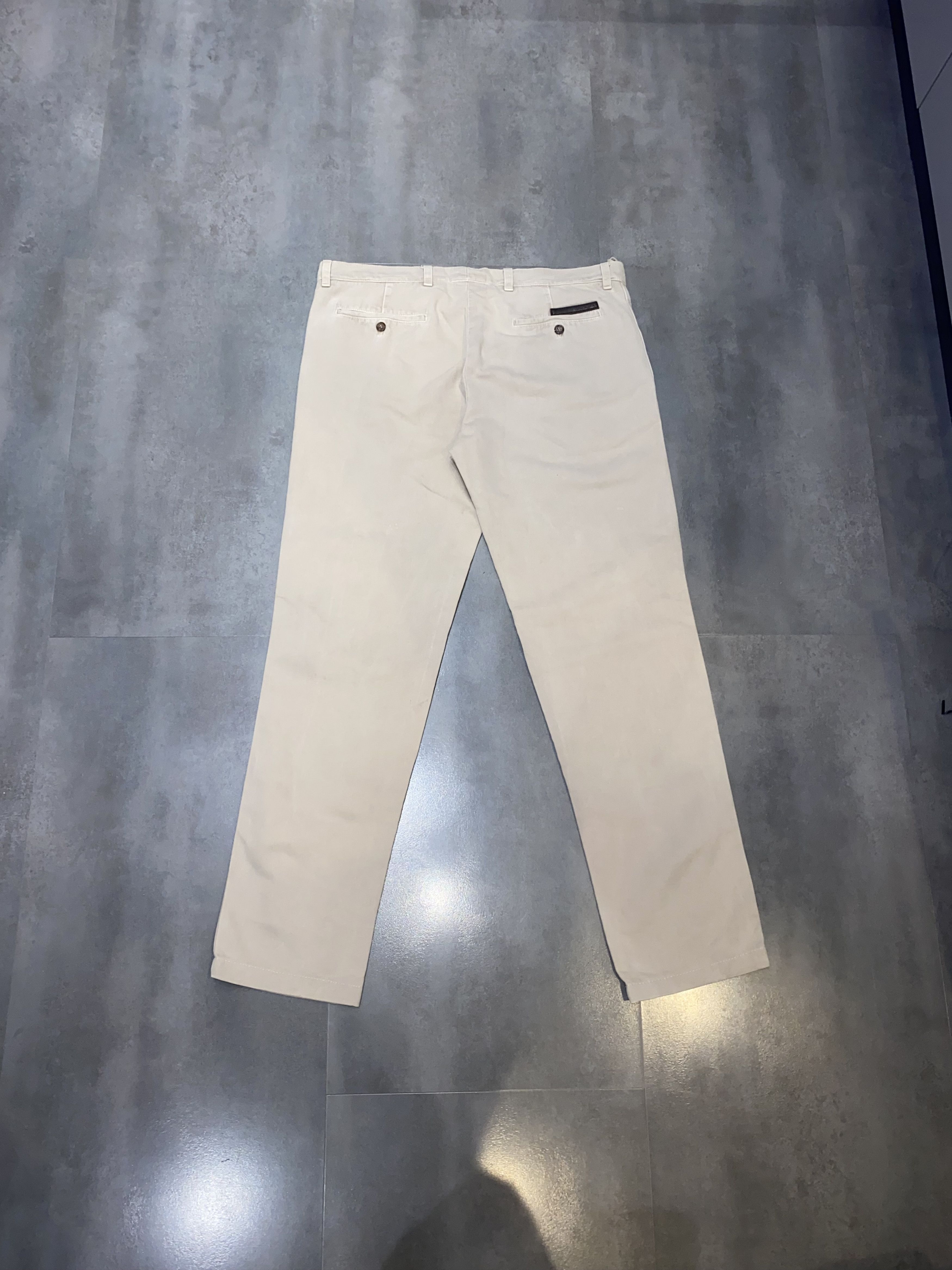Prada AW06 Prada Brown Tab Logo Curduroy Cream Pants Size US 36 / EU 52 - 3 Thumbnail