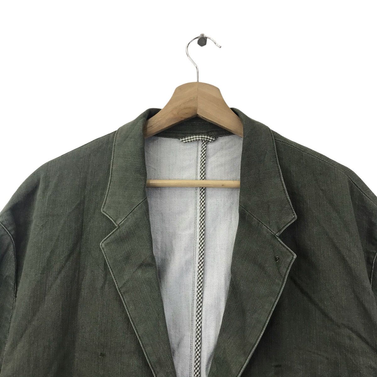Vintage PAPAS Jeans Green Coat Jacket Size US XL / EU 56 / 4 - 2 Thumbnail