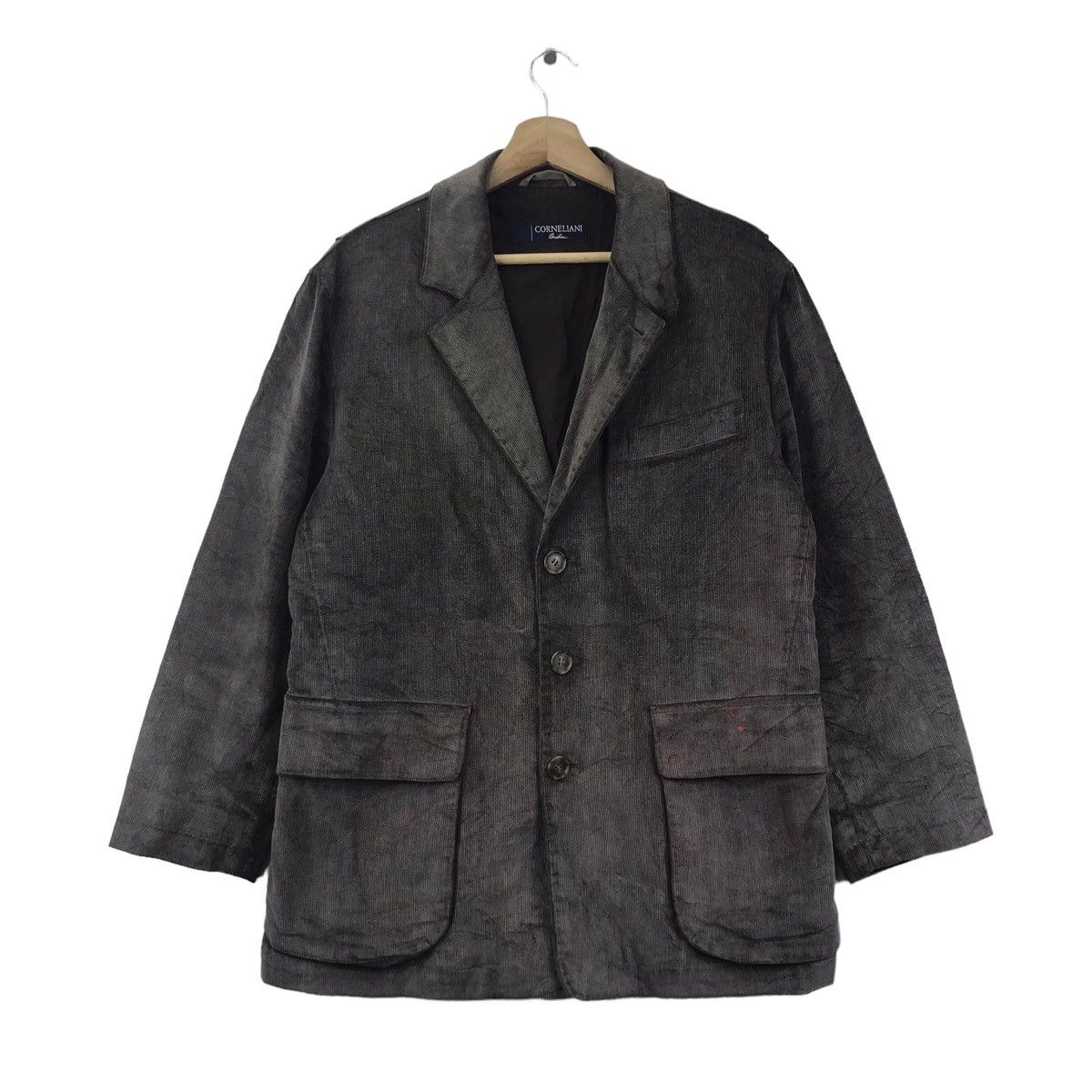 Corneliani Vintage CORNELIANI Plain Grey Blazer Coat Jacket Size US M / EU 48-50 / 2 - 1 Thumbnail