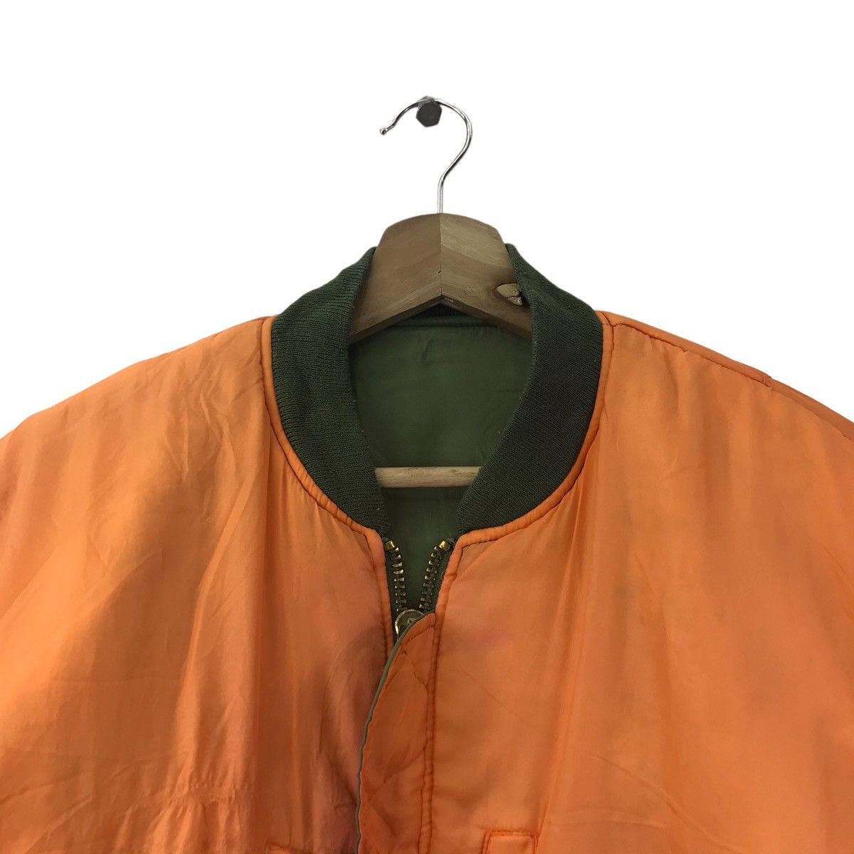 Vintage SCOTCH Flight Reversible Green Orange Bomber Jacket Size US XL / EU 56 / 4 - 7 Thumbnail