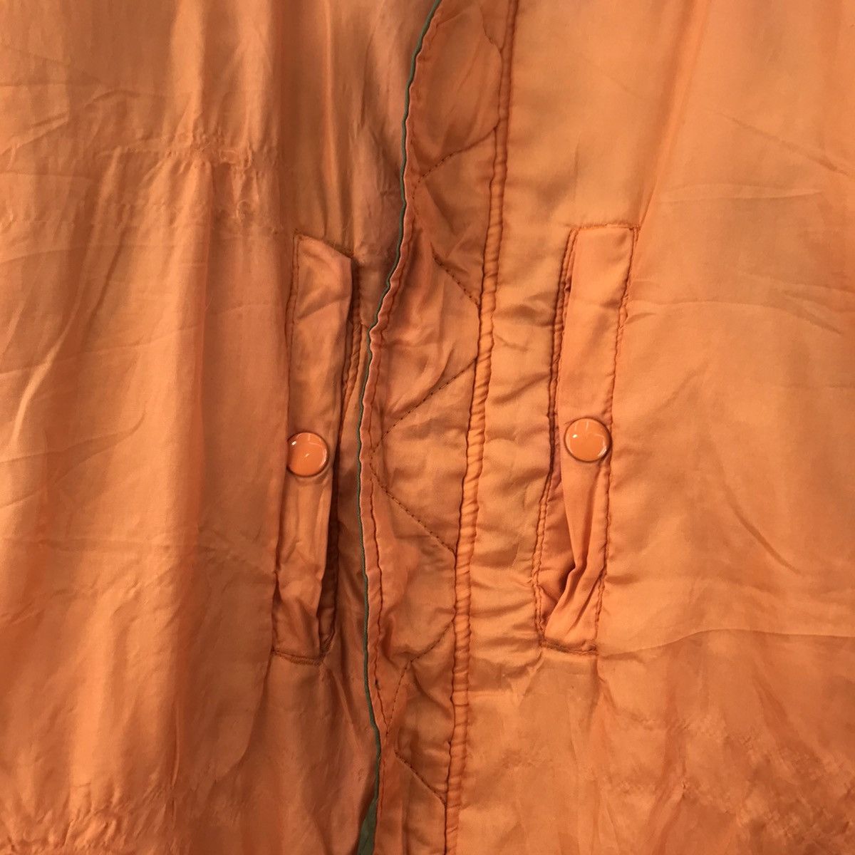 Vintage SCOTCH Flight Reversible Green Orange Bomber Jacket Size US XL / EU 56 / 4 - 8 Thumbnail
