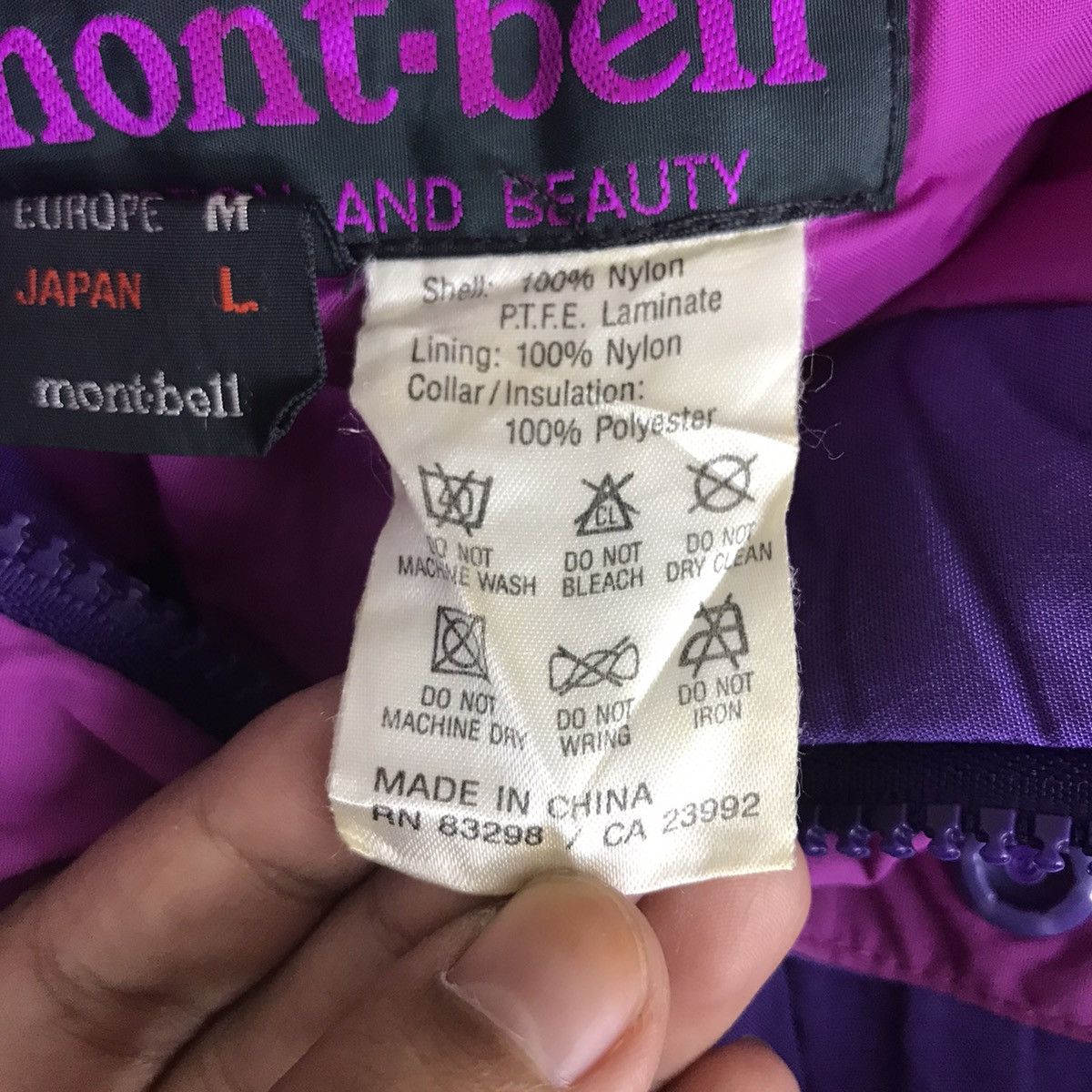 Montbell MONTBELL SKI Outdoor Hunting Puffer Bomber Jacket Size US L / EU 52-54 / 3 - 5 Thumbnail