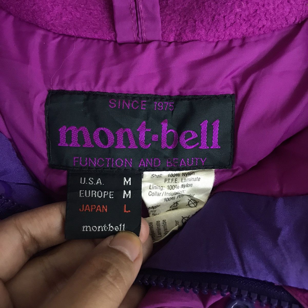 Montbell MONTBELL SKI Outdoor Hunting Puffer Bomber Jacket Size US L / EU 52-54 / 3 - 4 Thumbnail