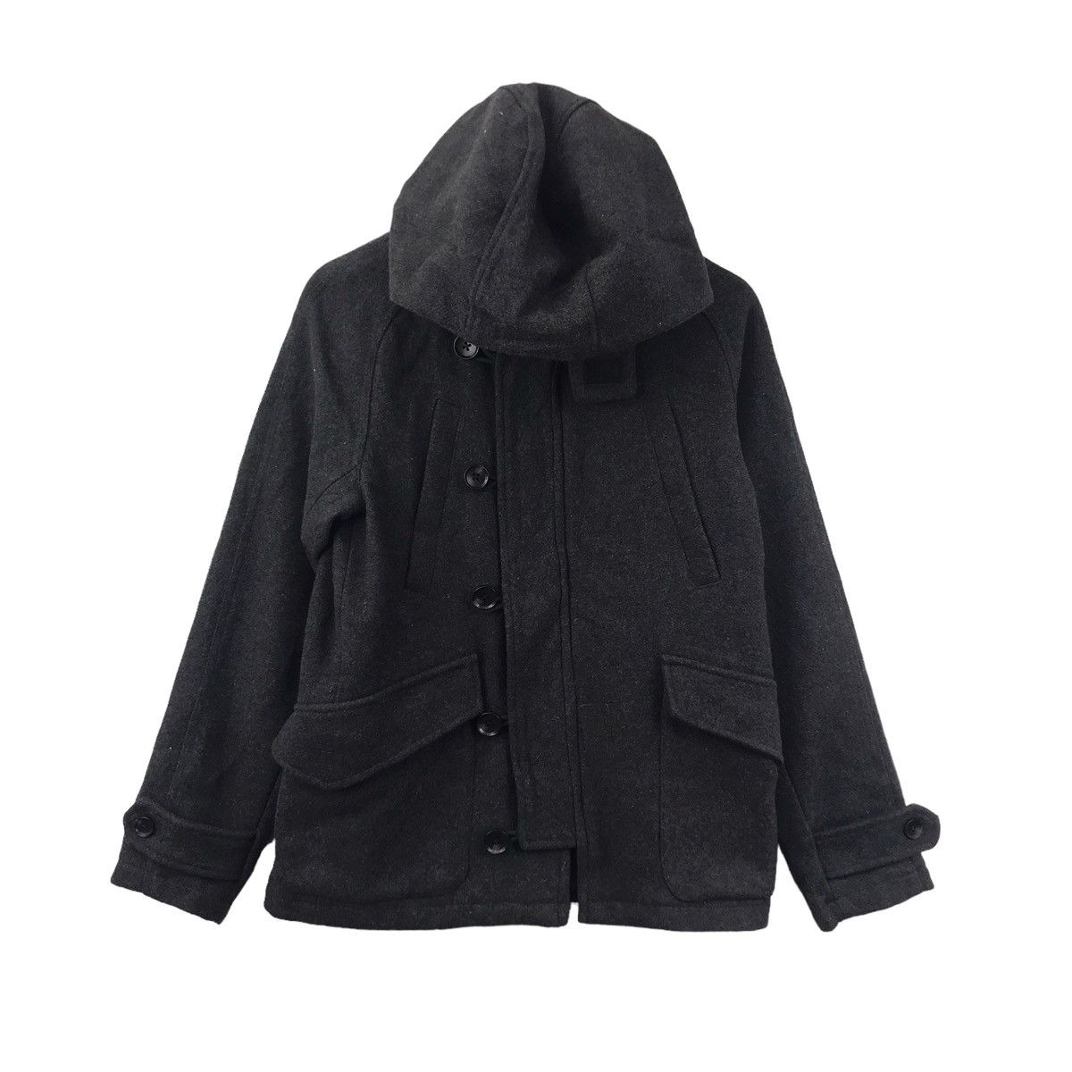 STOOGE & CO Wool Grey Hooded Jacket