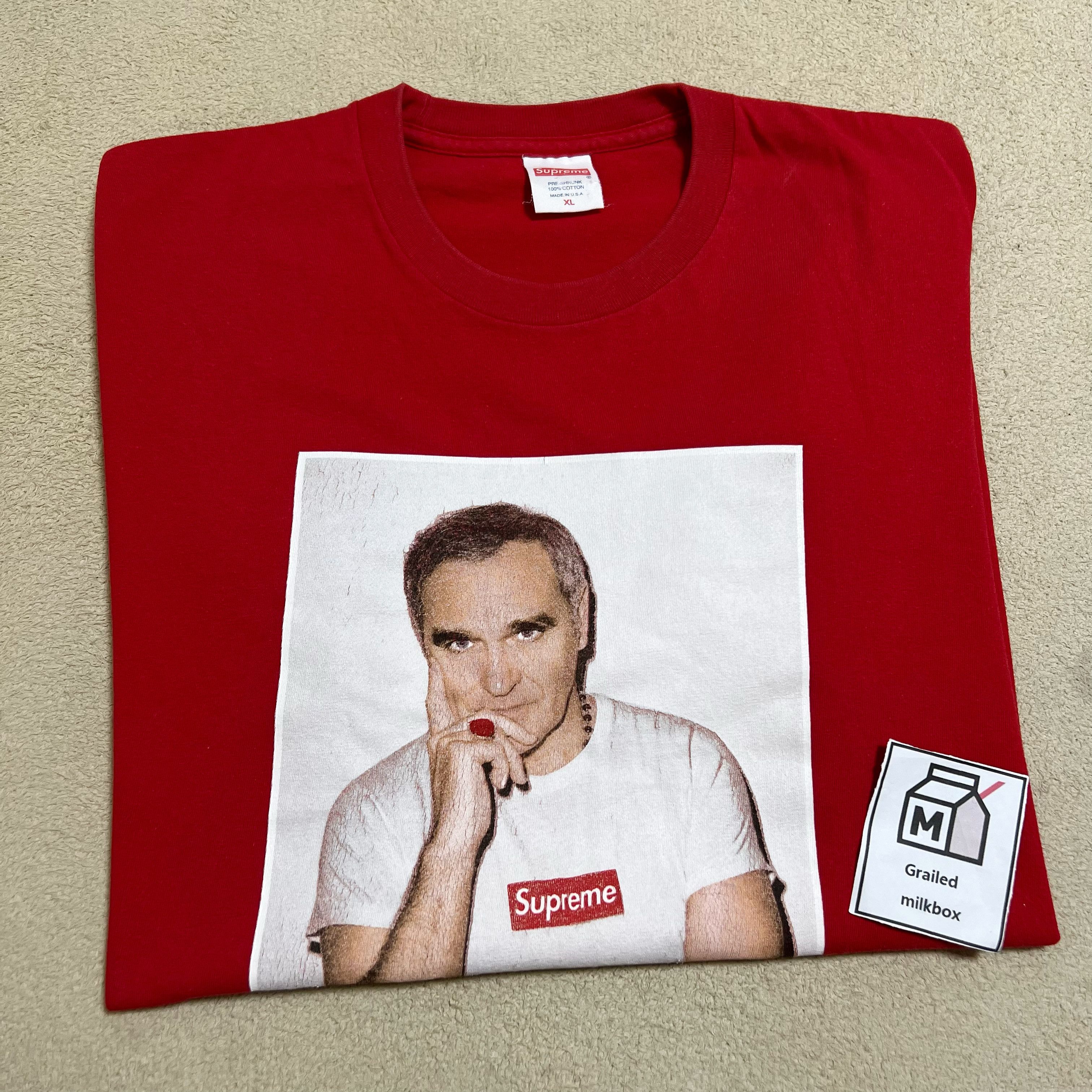 image of Supreme Morrissery Tee Red Ss16, Men's (Size XL)