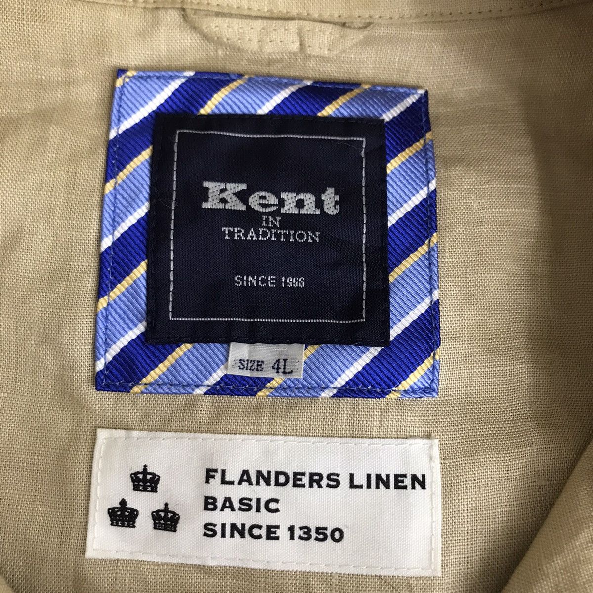 Vintage KENT IN TRADITION Linen Multi Pocket Cream Bomber Jacket Size US L / EU 52-54 / 3 - 5 Thumbnail