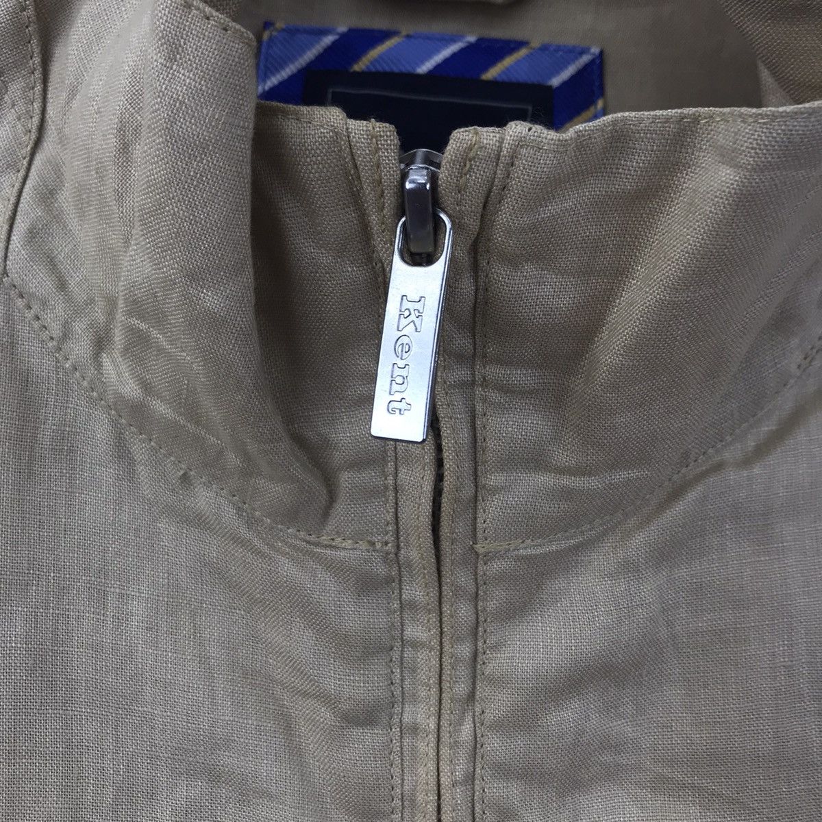Vintage KENT IN TRADITION Linen Multi Pocket Cream Bomber Jacket Size US L / EU 52-54 / 3 - 3 Thumbnail