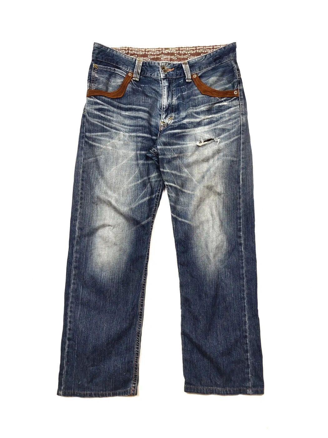 Edwin Edwin Exclusive Vintage Model XV Distressed Denim Jeans Size US 36 / EU 52 - 2 Thumbnail