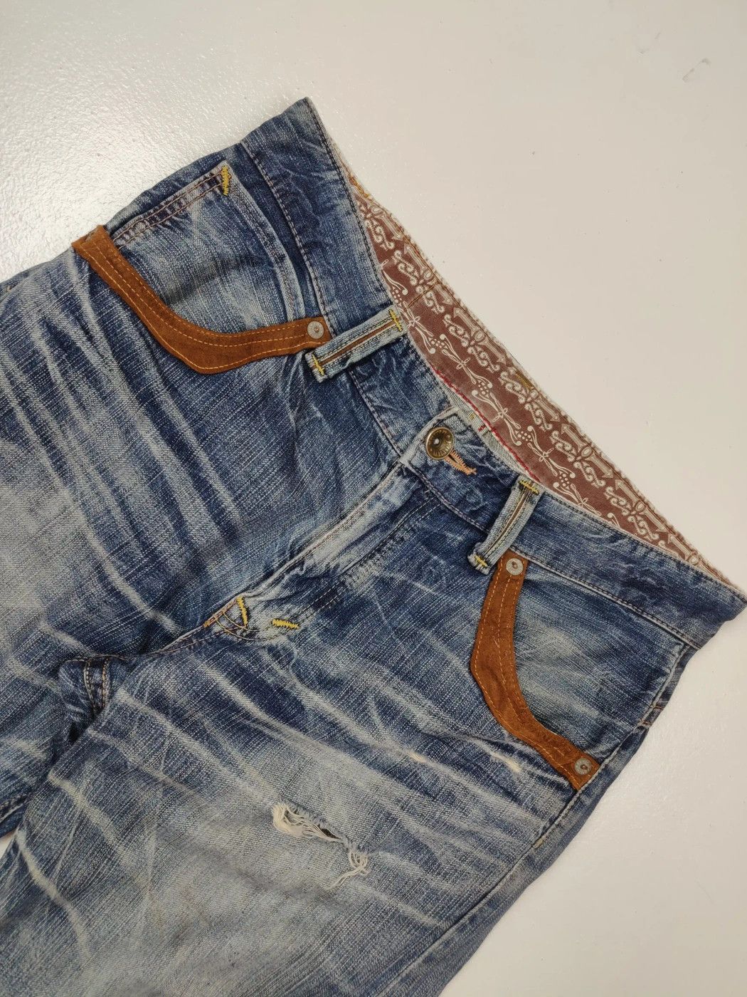 Edwin Edwin Exclusive Vintage Model XV Distressed Denim Jeans Size US 36 / EU 52 - 3 Thumbnail