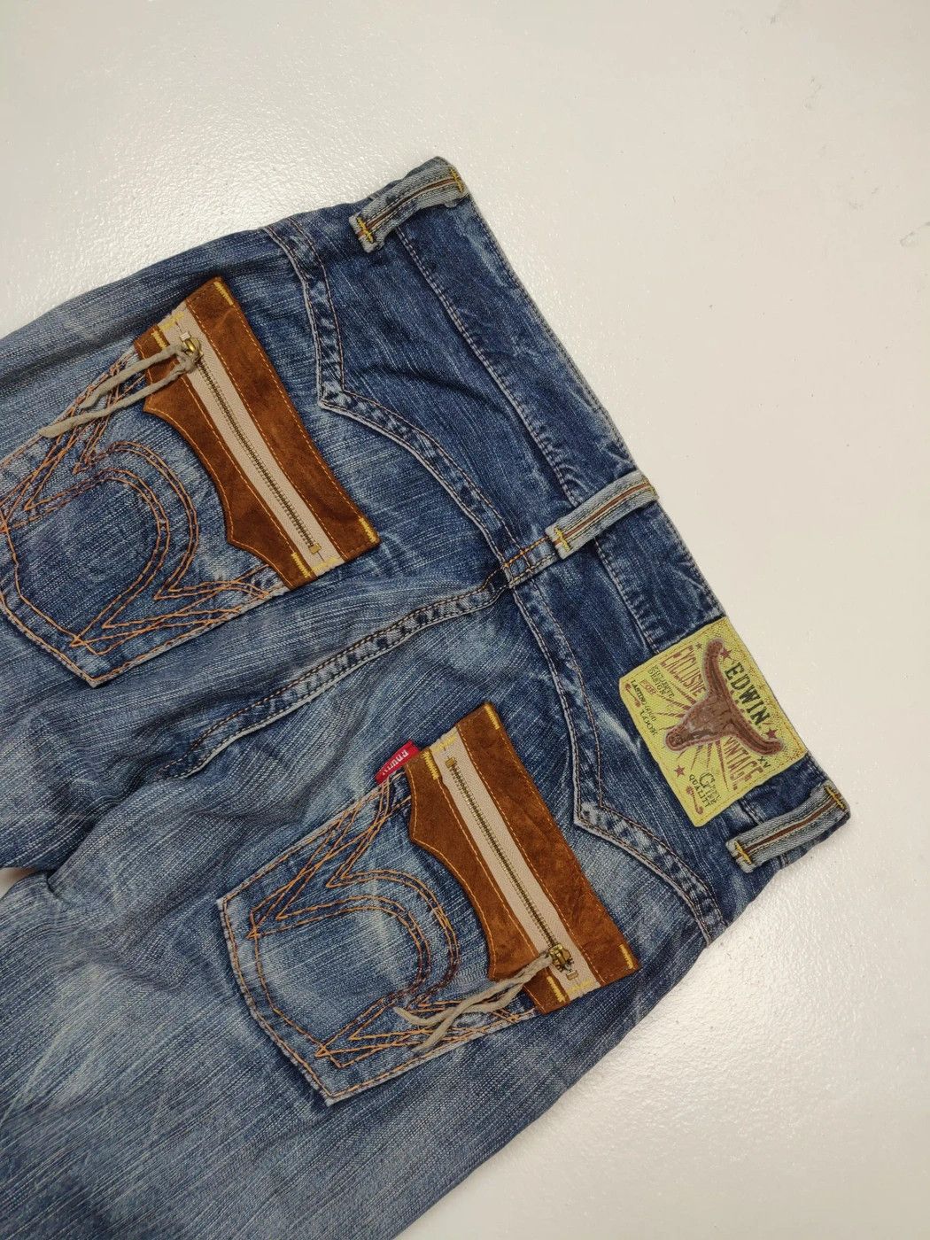 Edwin Edwin Exclusive Vintage Model XV Distressed Denim Jeans Size US 36 / EU 52 - 8 Thumbnail