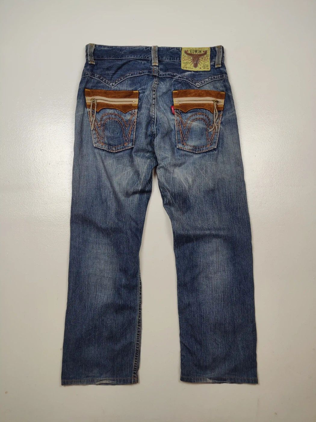 Edwin Edwin Exclusive Vintage Model XV Distressed Denim Jeans Size US 36 / EU 52 - 7 Thumbnail