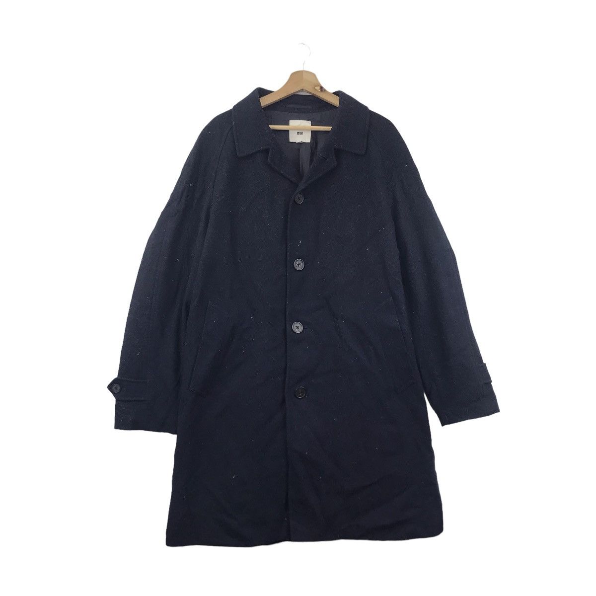 JW Anderson × Uniqlo JW ANDERSON x UNIQLO Navy Wool Long Overcoat Jacket Parka Size US XL / EU 56 / 4 - 1 Thumbnail