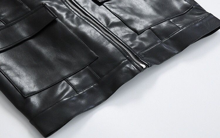 Japanese Brand × Vintage Korean fashion retro faux leather jacket Size US L / EU 52-54 / 3 - 8 Thumbnail