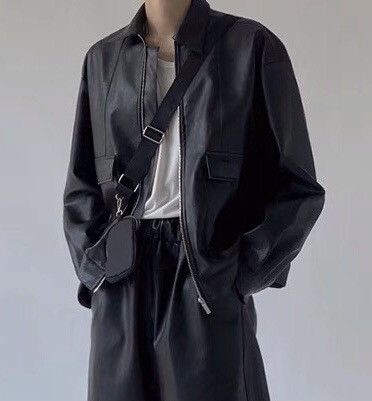 Japanese Brand × Vintage Korean fashion retro faux leather jacket Size US M / EU 48-50 / 2 - 1 Thumbnail