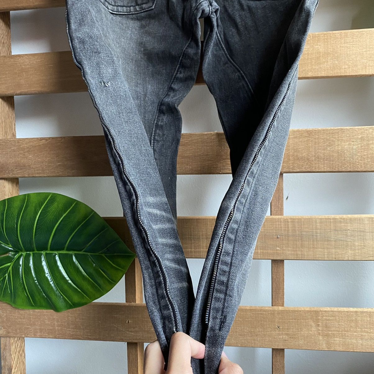 Japanese Brand × Neil Barrett Neil Barrett AW04 Black Side Zipper Jeans Size US 32 / EU 48 - 9 Thumbnail