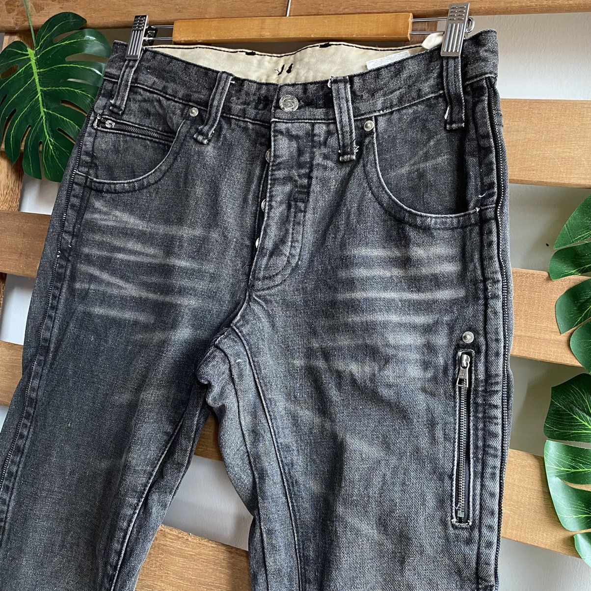 Japanese Brand × Neil Barrett Neil Barrett AW04 Black Side Zipper Jeans Size US 32 / EU 48 - 3 Thumbnail