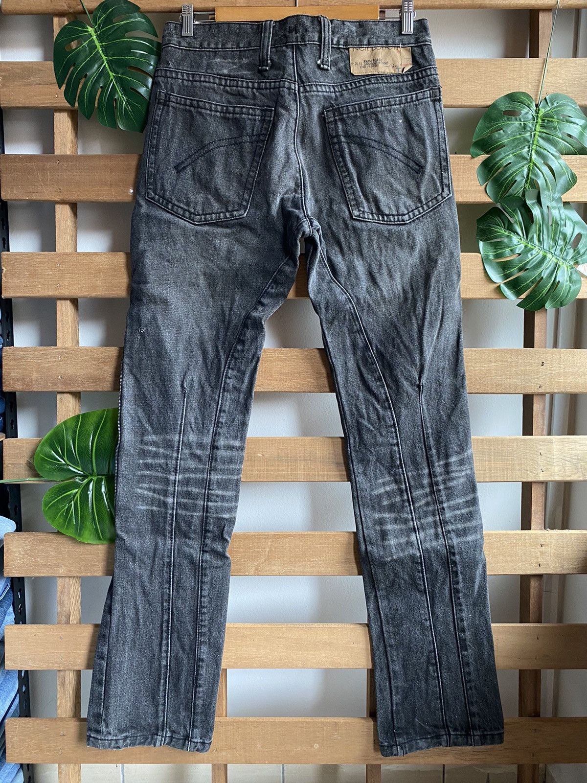 Japanese Brand × Neil Barrett Neil Barrett AW04 Black Side Zipper Jeans Size US 32 / EU 48 - 15 Thumbnail
