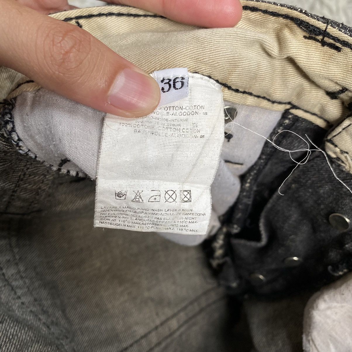 Japanese Brand × Neil Barrett Neil Barrett AW04 Black Side Zipper Jeans Size US 32 / EU 48 - 20 Thumbnail