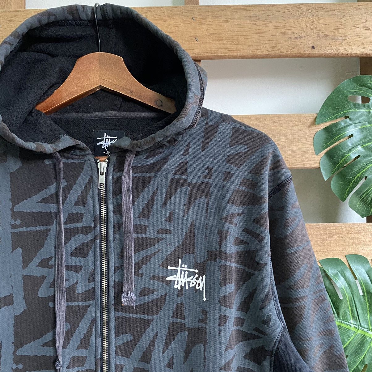 Japanese Brand × Stussy Stussy Fullprint Sun Faded Full Zipper Hoodie Size US M / EU 48-50 / 2 - 2 Thumbnail