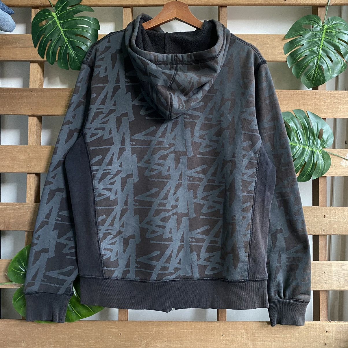 Japanese Brand × Stussy Stussy Fullprint Sun Faded Full Zipper Hoodie Size US M / EU 48-50 / 2 - 12 Thumbnail
