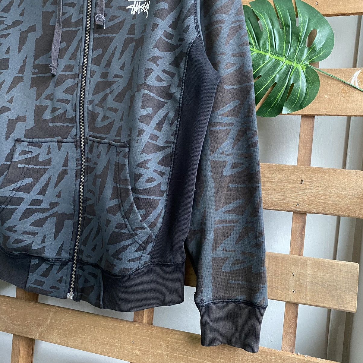 Japanese Brand × Stussy Stussy Fullprint Sun Faded Full Zipper Hoodie Size US M / EU 48-50 / 2 - 4 Thumbnail