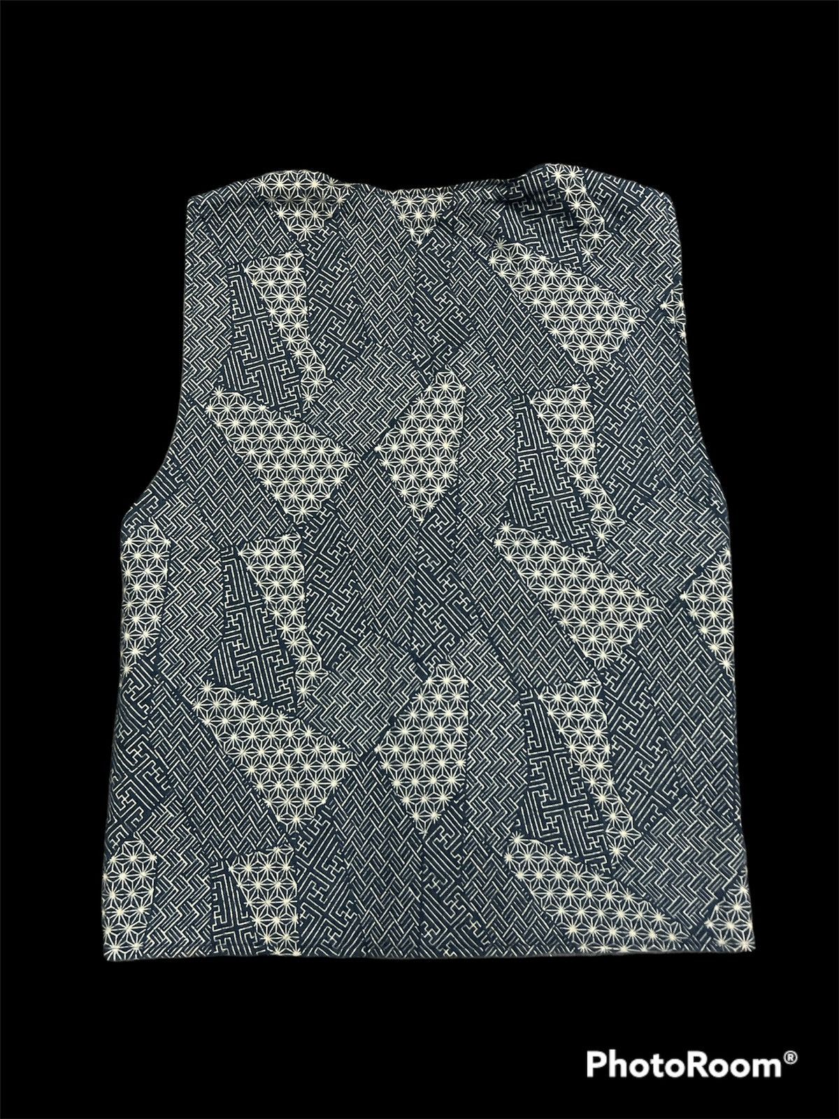 Japanese Brand × Vintage Vest printed Sashiko kapital style Size 38R - 2 Thumbnail