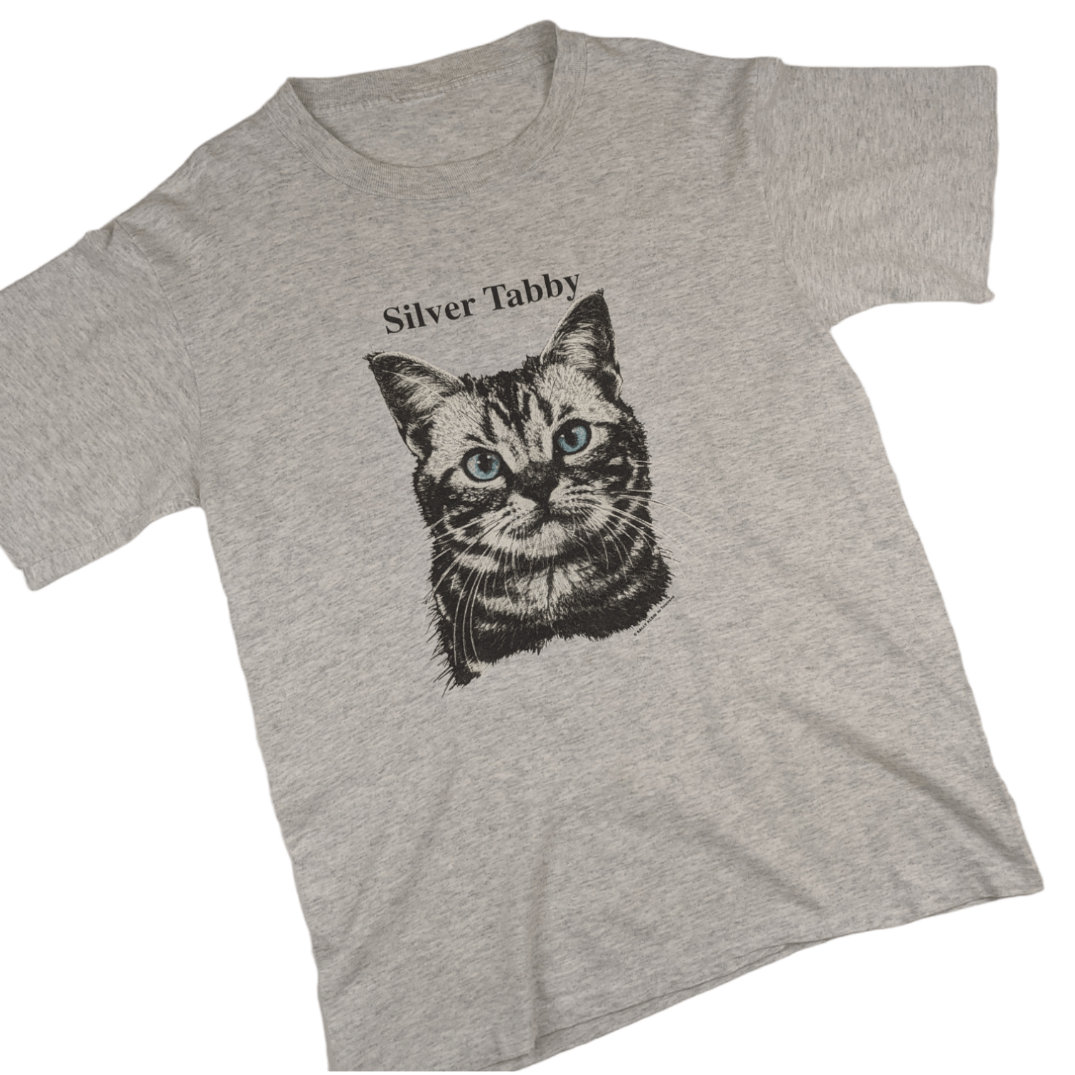 Vintage Vtg CAT Silver Tabby British Shorthair Single Stitches Tee Size US L / EU 52-54 / 3 - 3 Thumbnail