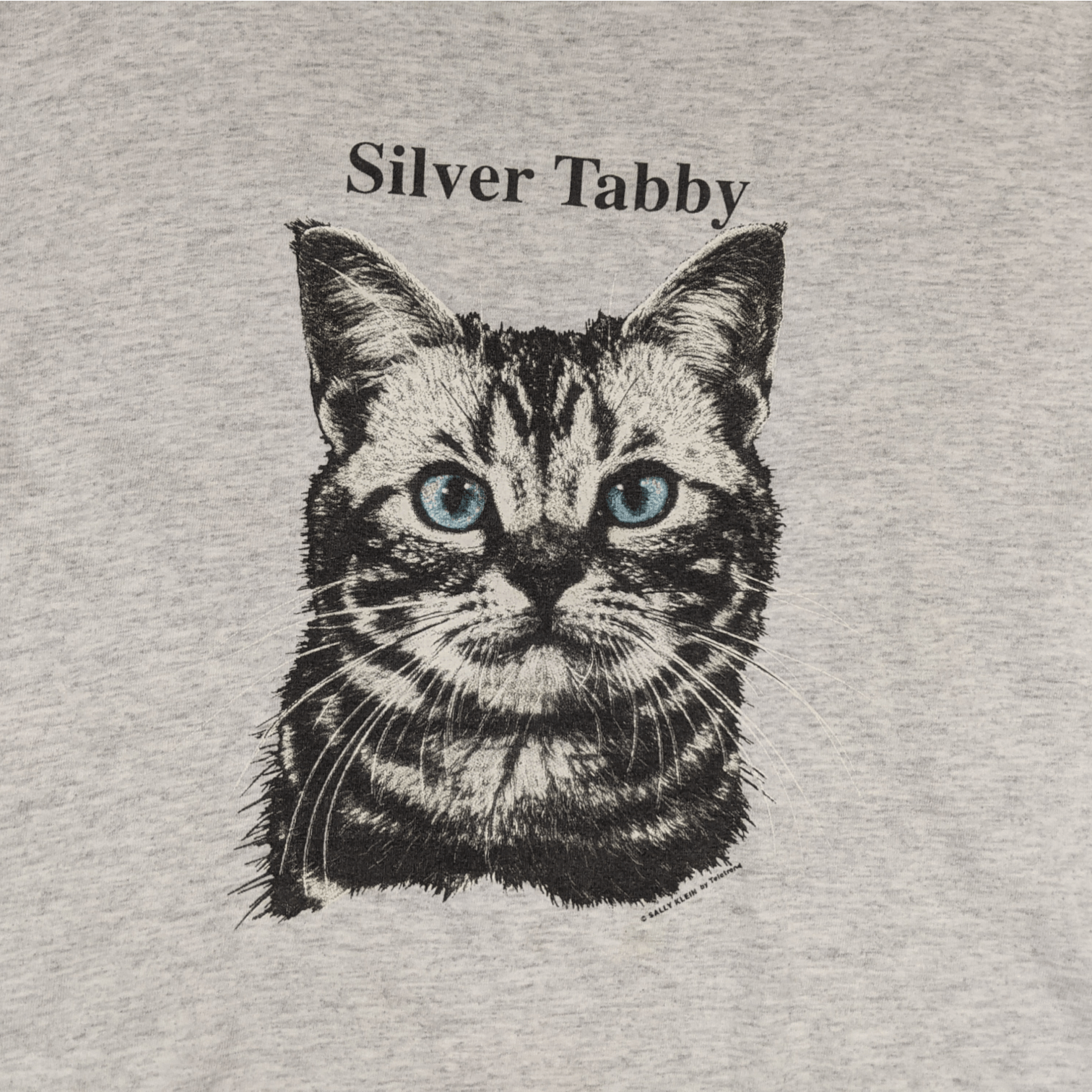 Vintage Vtg CAT Silver Tabby British Shorthair Single Stitches Tee Size US L / EU 52-54 / 3 - 4 Thumbnail