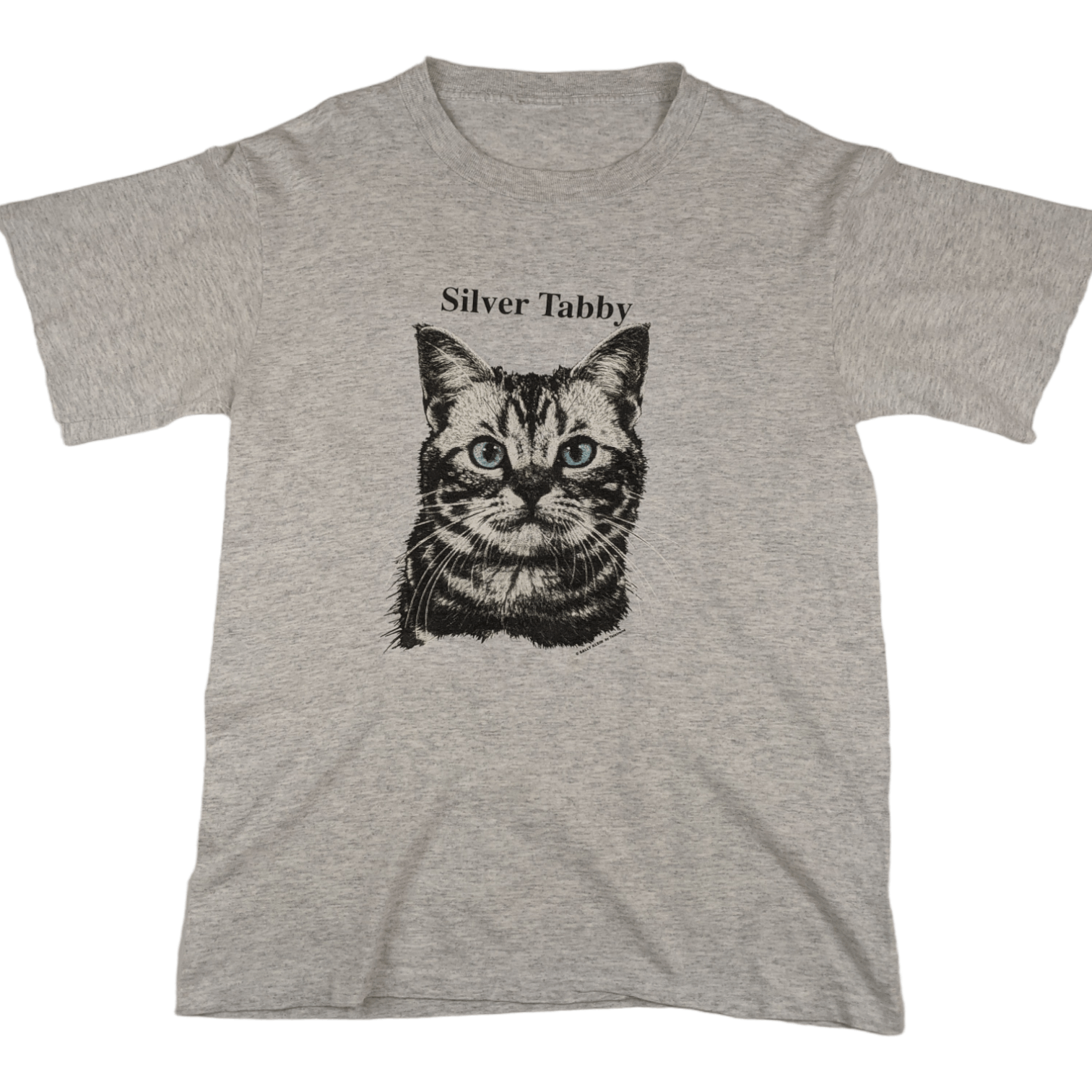 Vintage Vtg CAT Silver Tabby British Shorthair Single Stitches Tee Size US L / EU 52-54 / 3 - 2 Thumbnail
