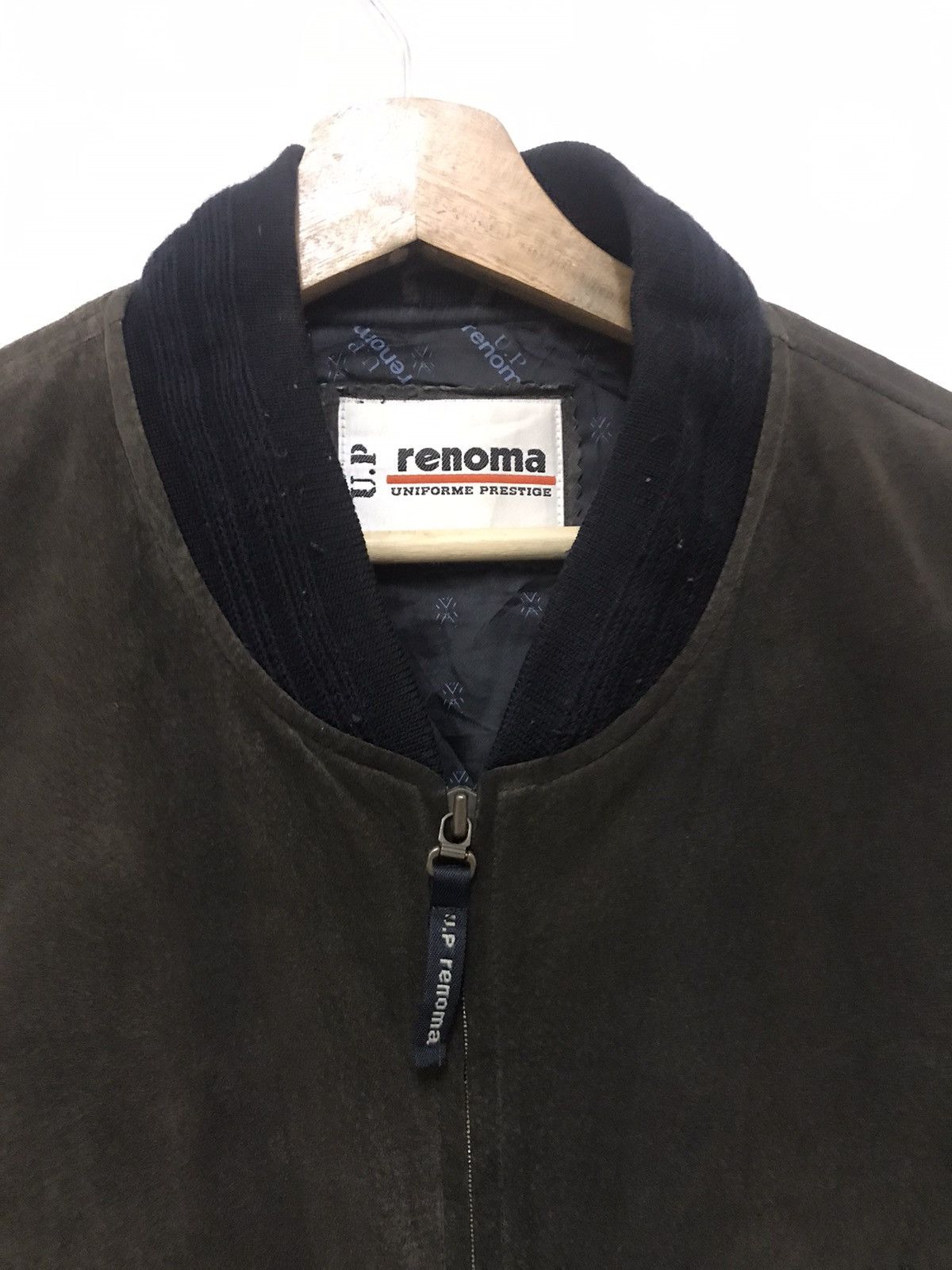 Renoma × Vintage Vintage Renoma Suede Bomber Jacket Big Spellout Size US XL / EU 56 / 4 - 12 Thumbnail