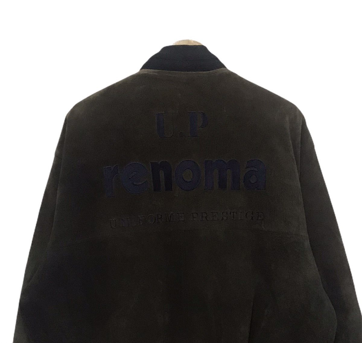 Renoma × Vintage Vintage Renoma Suede Bomber Jacket Big Spellout Size US XL / EU 56 / 4 - 2 Thumbnail