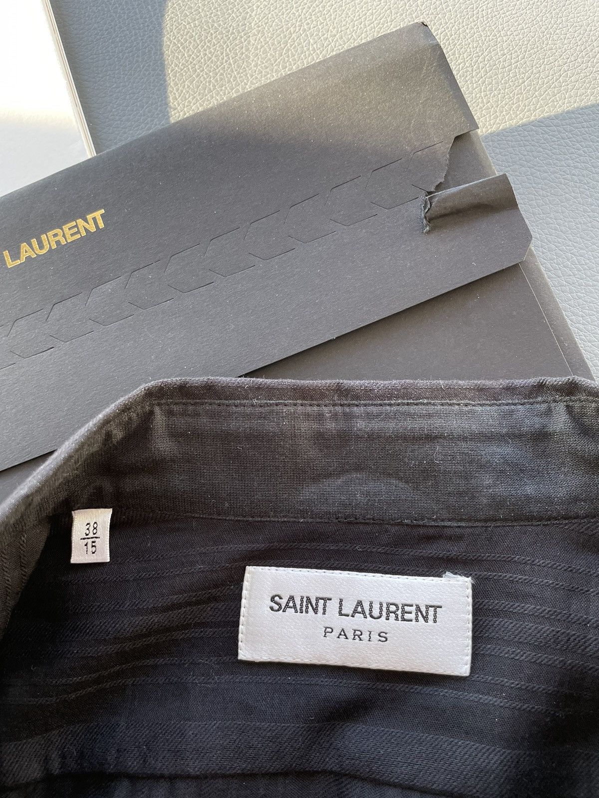 Hedi Slimane × Saint Laurent Paris × Yves Saint Laurent Super Runway Lace Chemise Lacage Saint Laurent Shirt Size US M / EU 48-50 / 2 - 20 Thumbnail