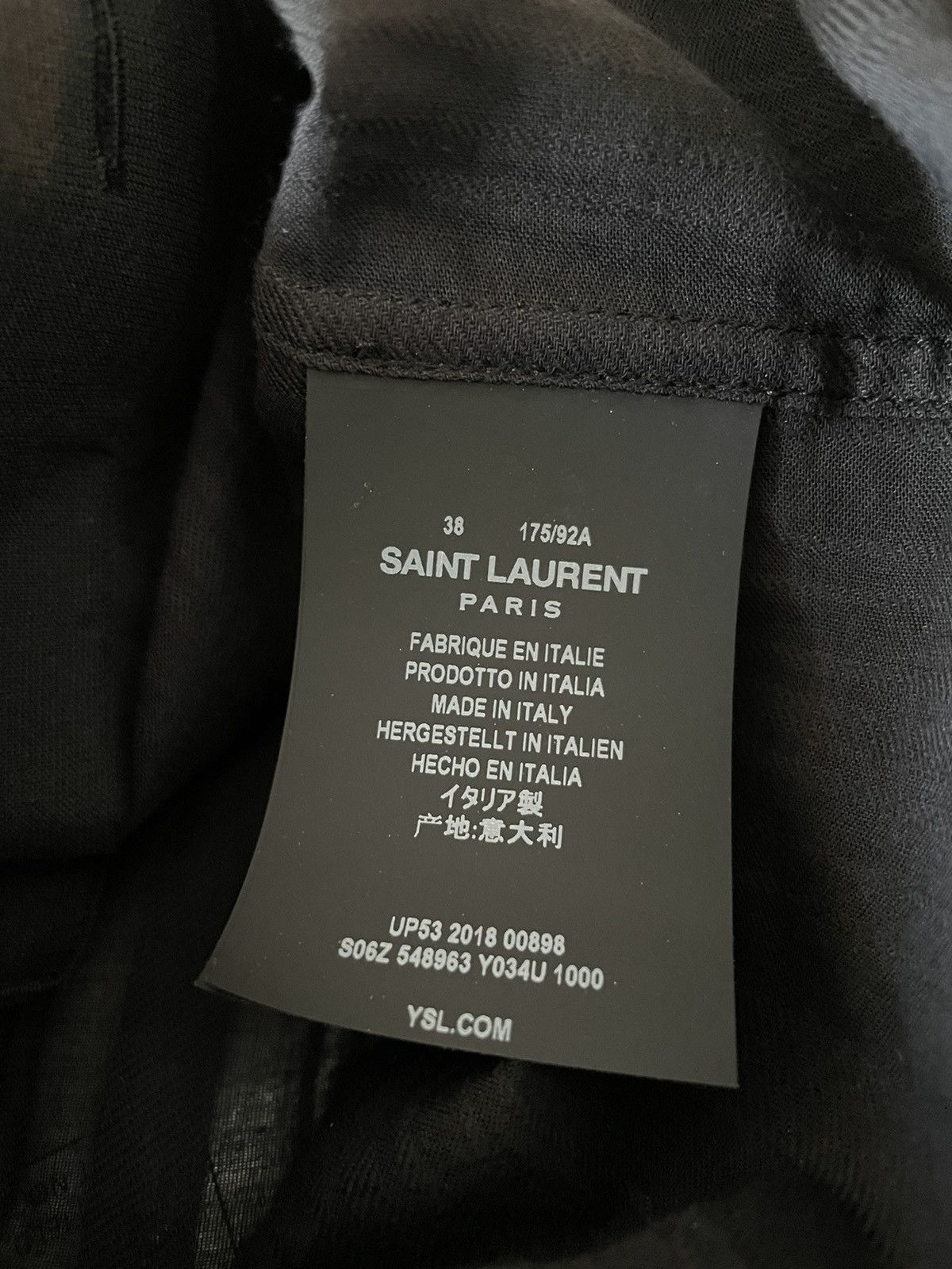 Hedi Slimane × Saint Laurent Paris × Yves Saint Laurent Super Runway Lace Chemise Lacage Saint Laurent Shirt Size US M / EU 48-50 / 2 - 7 Thumbnail