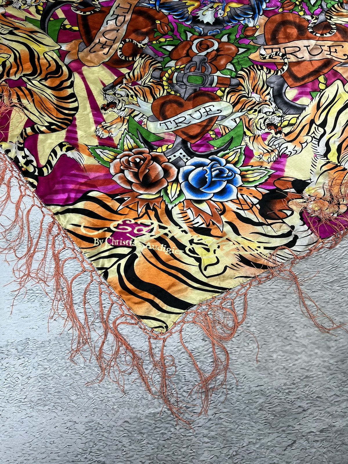 Christian Audigier × Ed Hardy Ed Hardy by Christian Audigier Big Scarf Size ONE SIZE - 3 Thumbnail