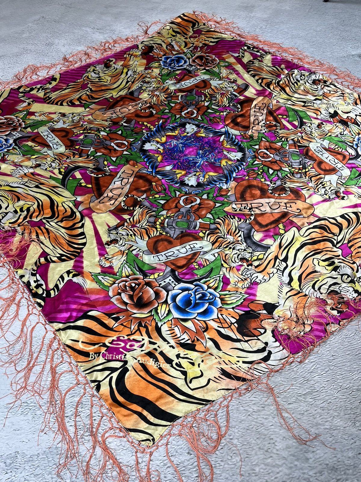 Christian Audigier × Ed Hardy Ed Hardy by Christian Audigier Big Scarf Size ONE SIZE - 2 Thumbnail