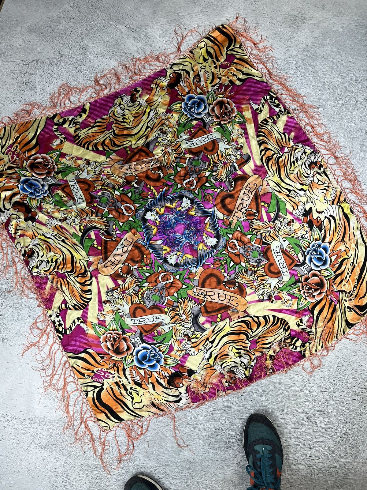 Christian Audigier × Ed Hardy Ed Hardy by Christian Audigier Big Scarf Size ONE SIZE - 1 Thumbnail