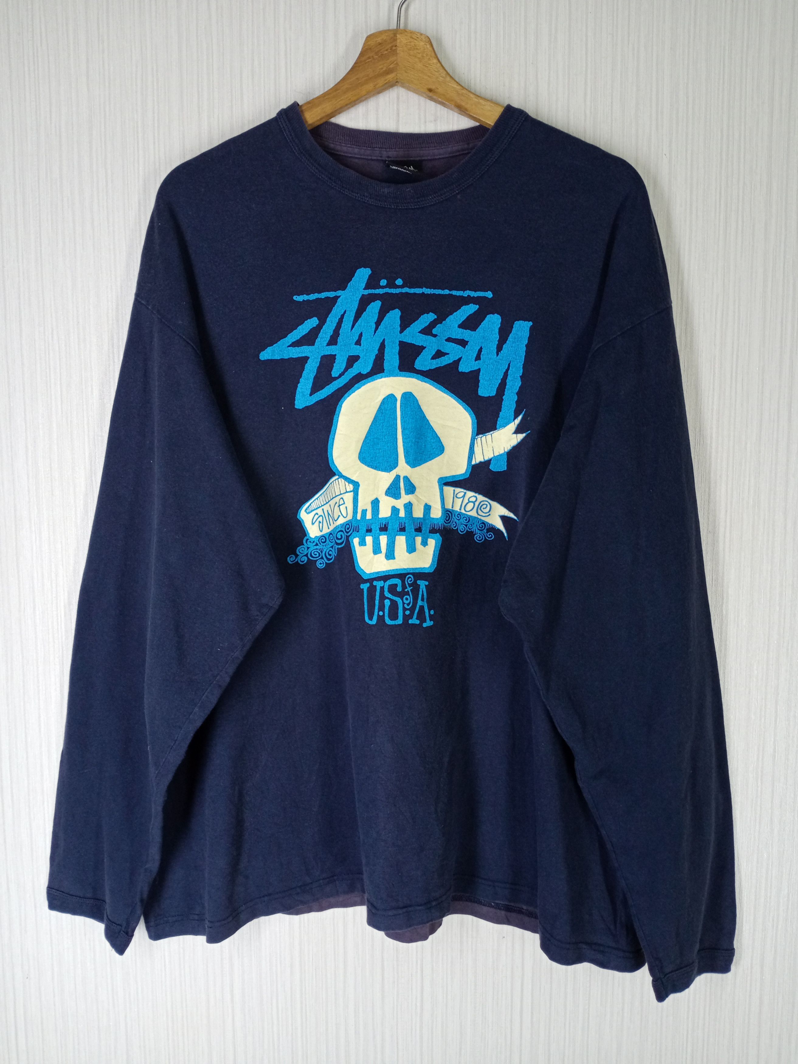 Stussy Stussy Rugby Shirt Black/ Blue/ Yellow | Grailed