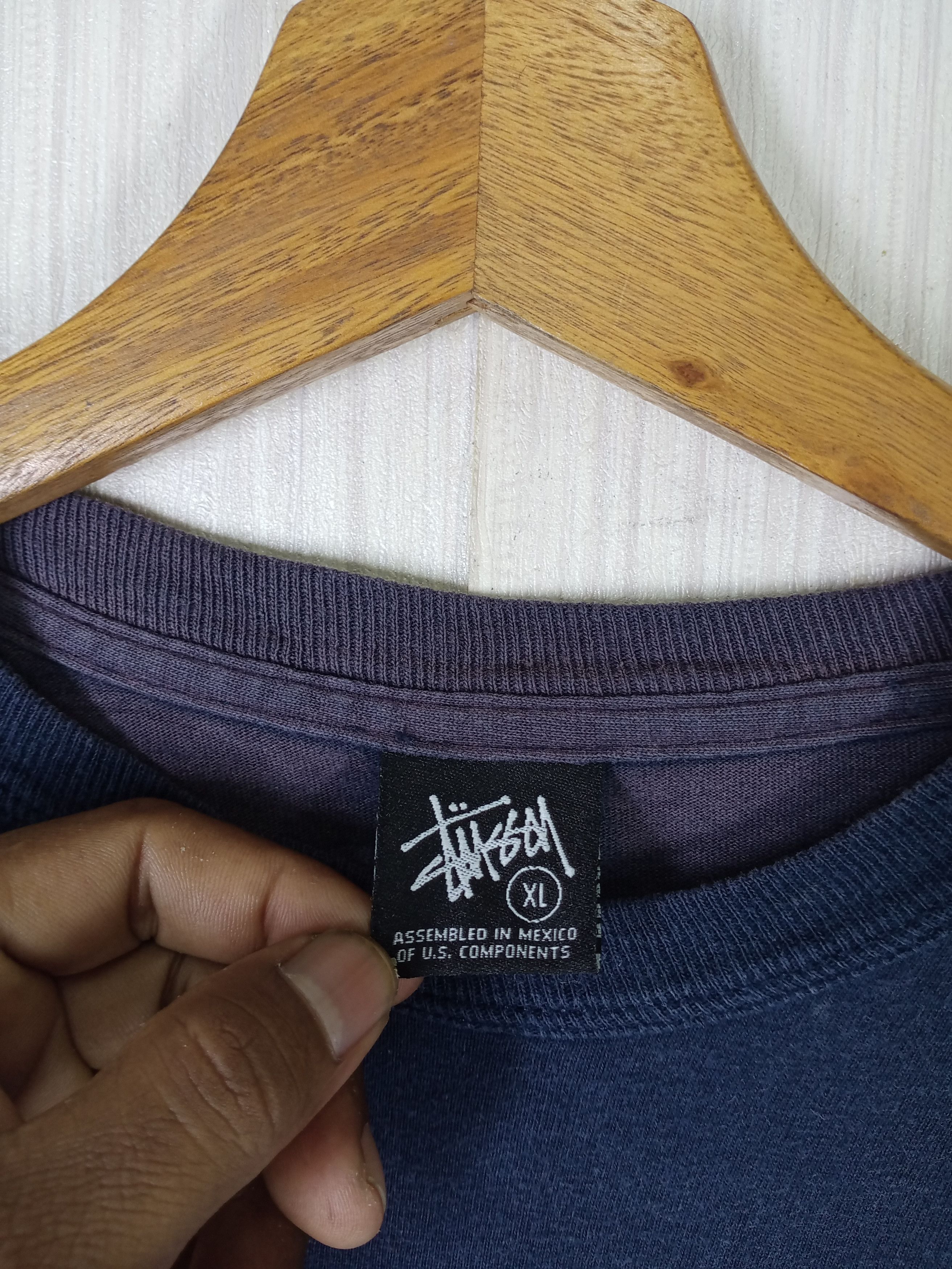Stussy Rare Vintage Stussy Big Logo Long Sleeve Tshirt Size US XL / EU 56 / 4 - 4 Thumbnail