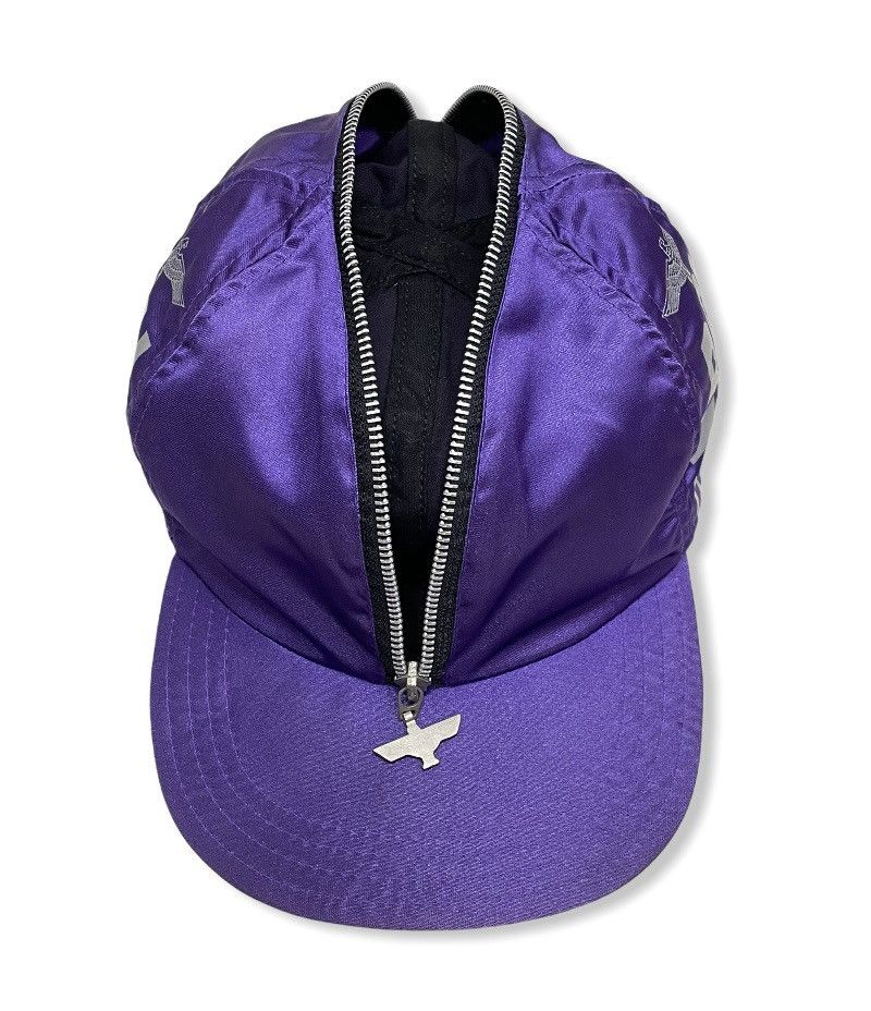 帽子 BOY LONDON leather zip cap vintage 8090s Vintage BOY London Hat RARE 80s Metal Plate Brim Silver